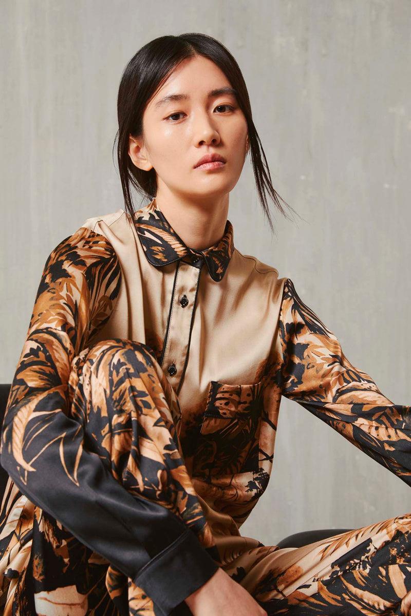 Shirtaporter CAMICIA PAJAMA CON PIPING Nuovo