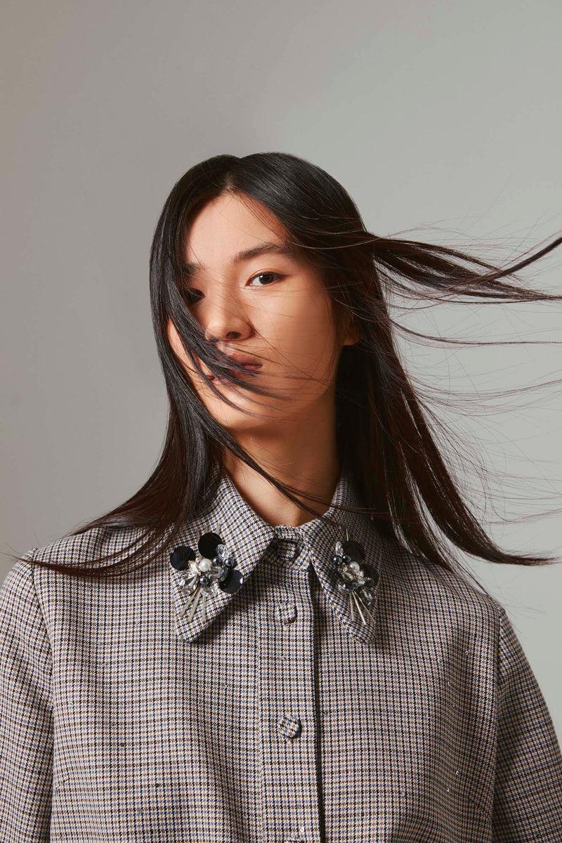 Shirtaporter Abito a Trapezio con Ricamo Consegna Veloce