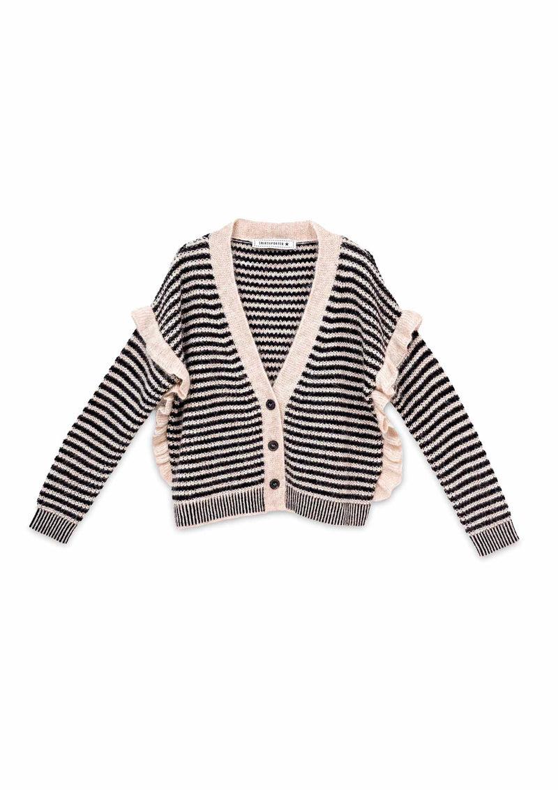 Shirtaporter CARDIGAN A RIGHE CON RUCHES Convenienza