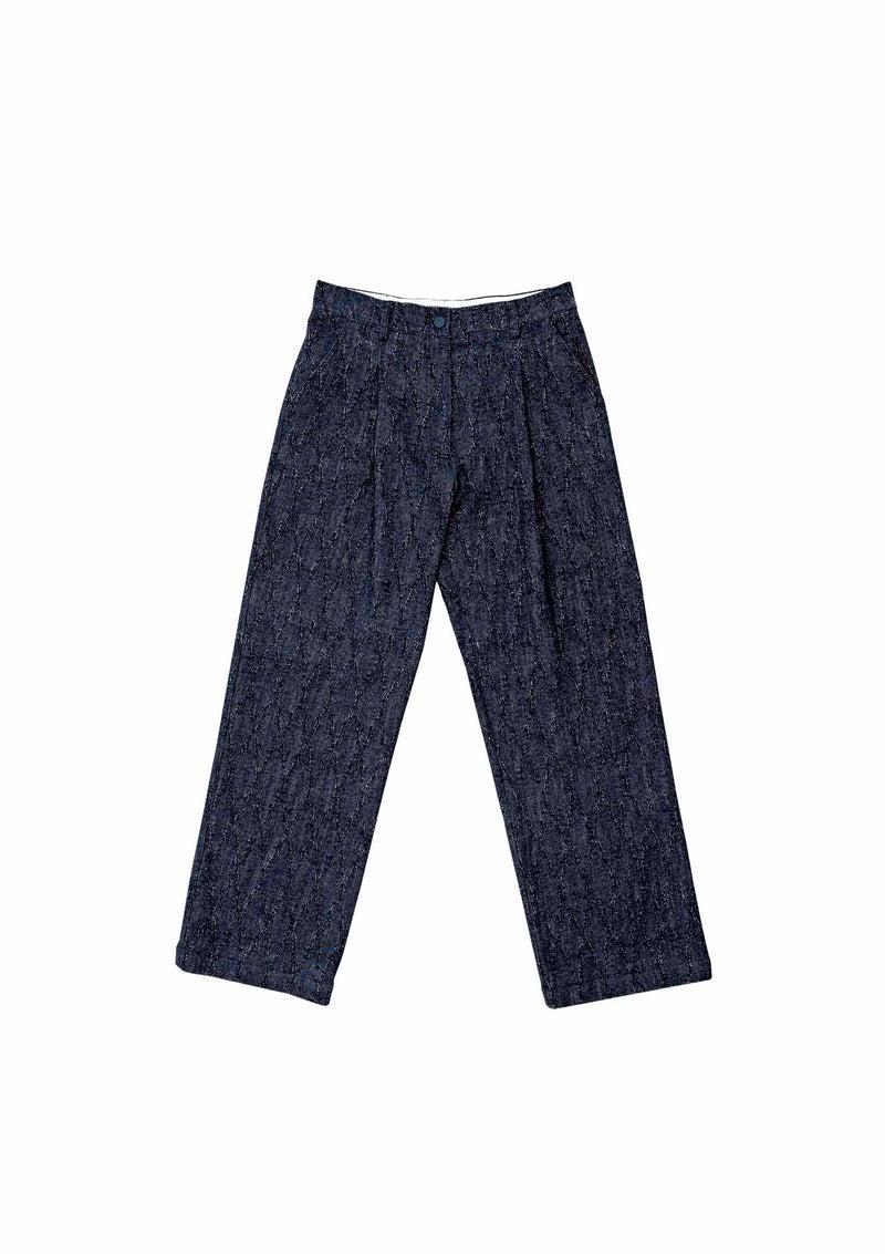 Shirtaporter PANTALONI AMPI IN DENIM JACQUARD Novità