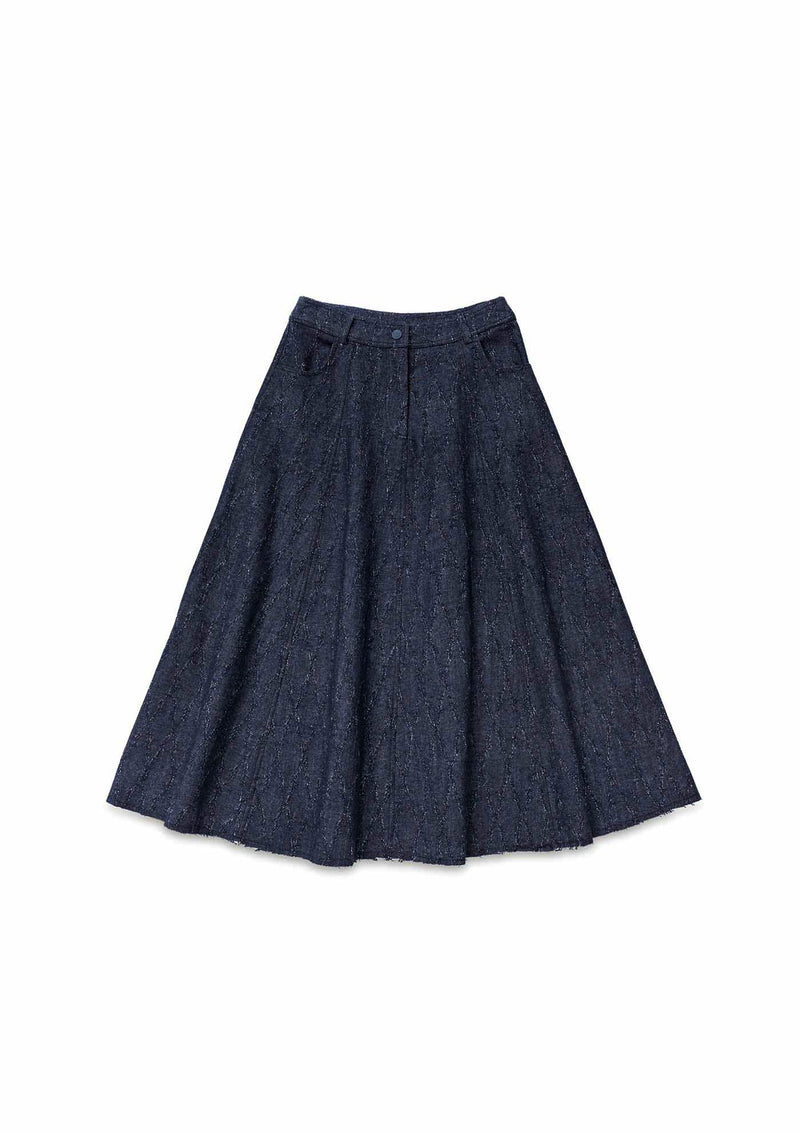 Shirtaporter Gonna in Denim Jacquard Offerta