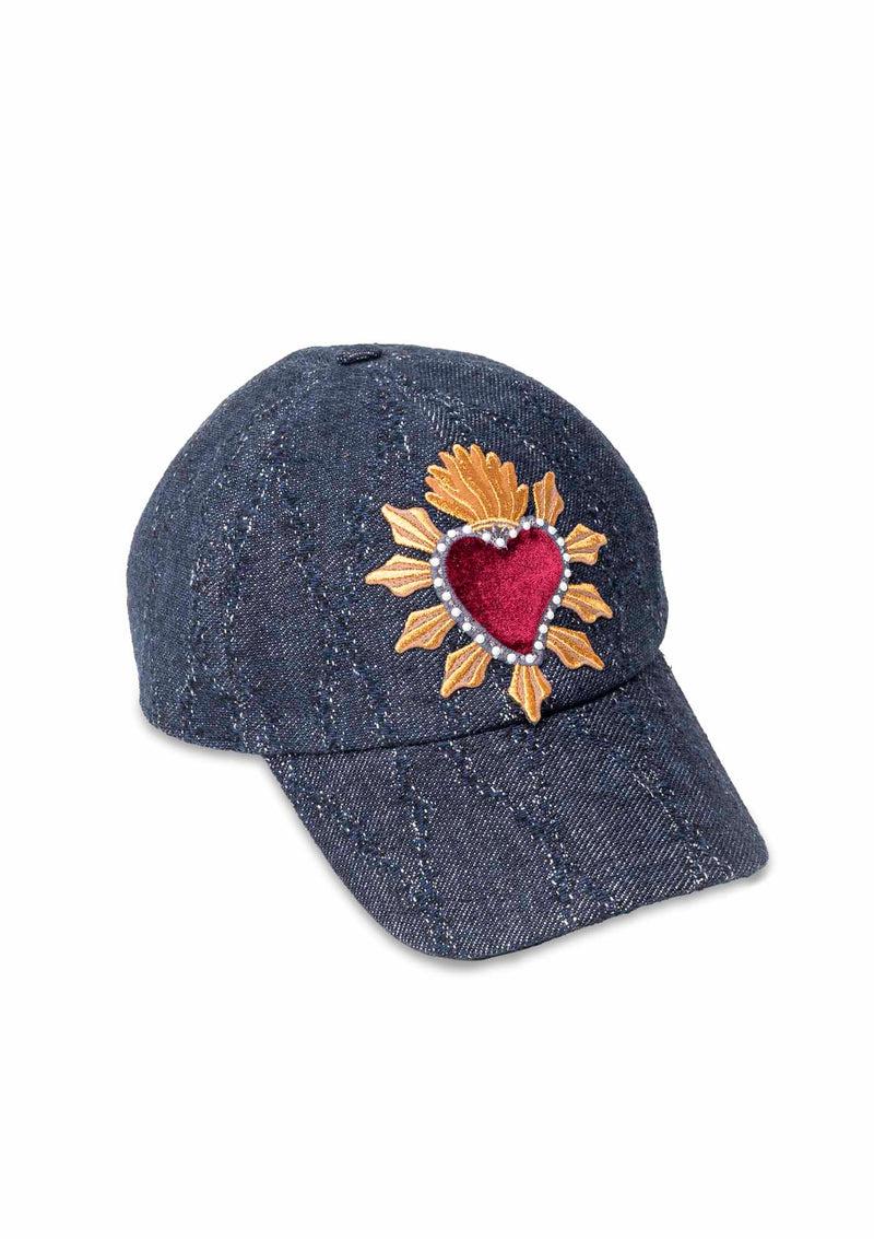 Shirtaporter CAP IN DENIM CON PATCH Economico