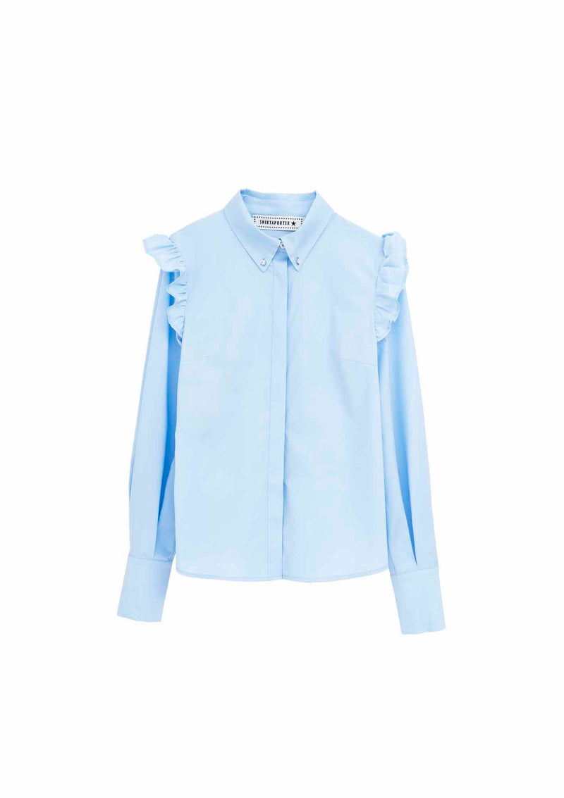 Shirtaporter CAMICIA POPELINE CON RUCHES In Vendita