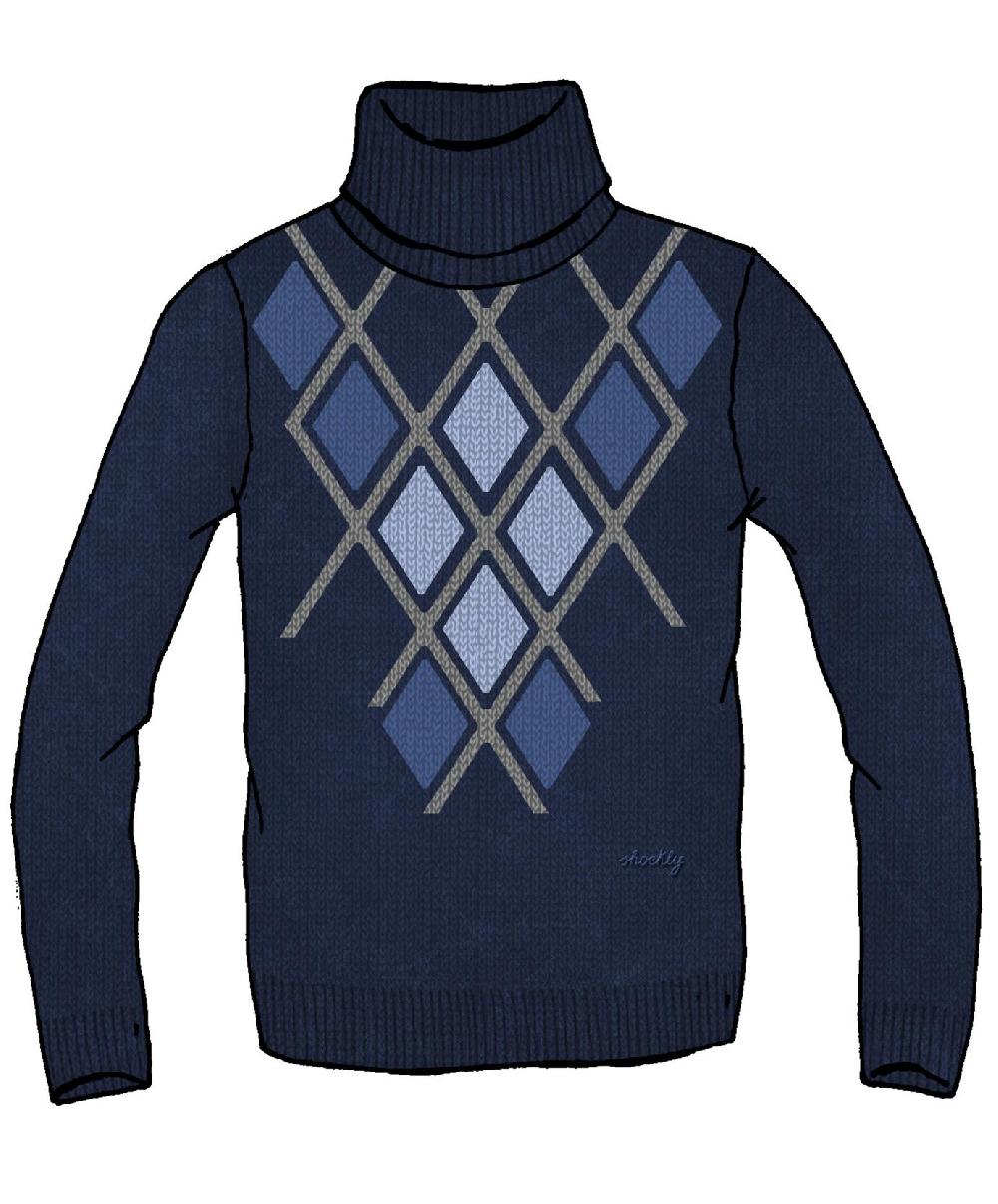 Shockly ROMBHUS-ROLLNECK Navy Vendita
