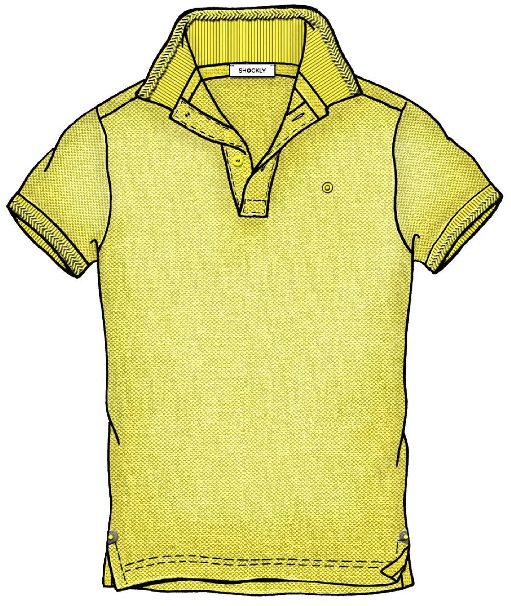 Shockly POLO-FISHBONE Yellow-Fluo Convenienza
