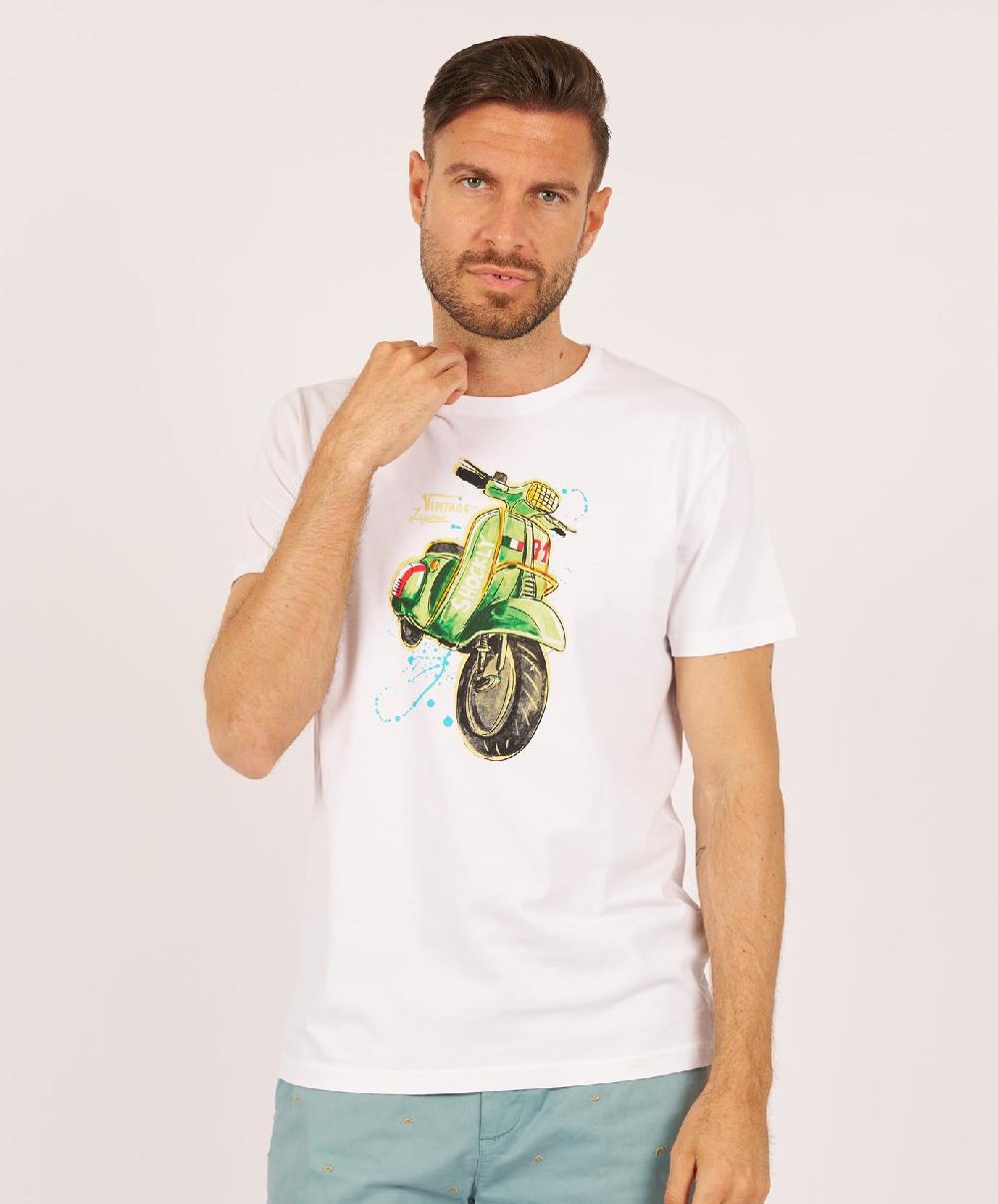 Shockly T-SHIRT-VESPA White Nuovo