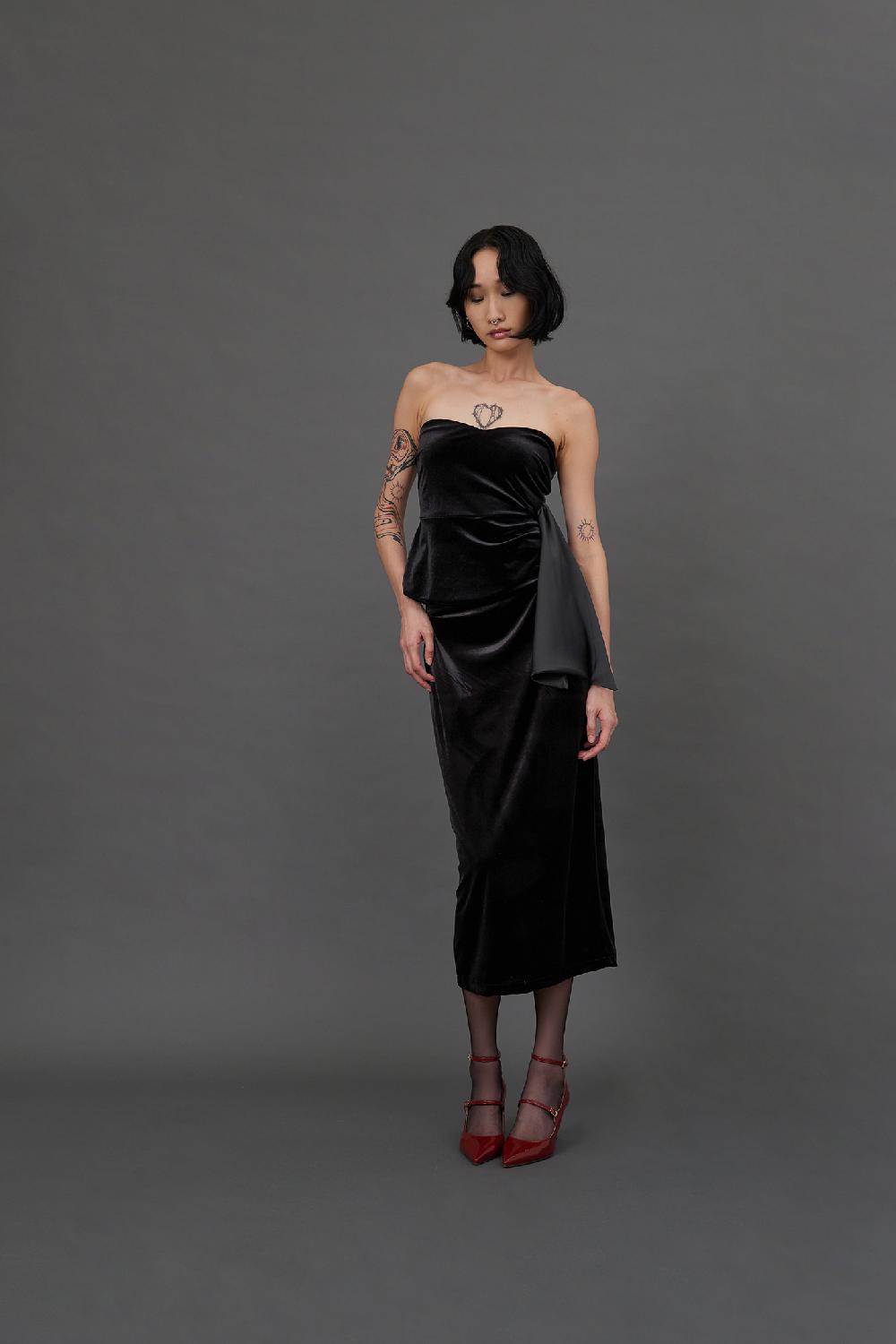 Soallure GONNA MIDI A TUBINO IN VELLUTO Offerta speciale della fabbrica