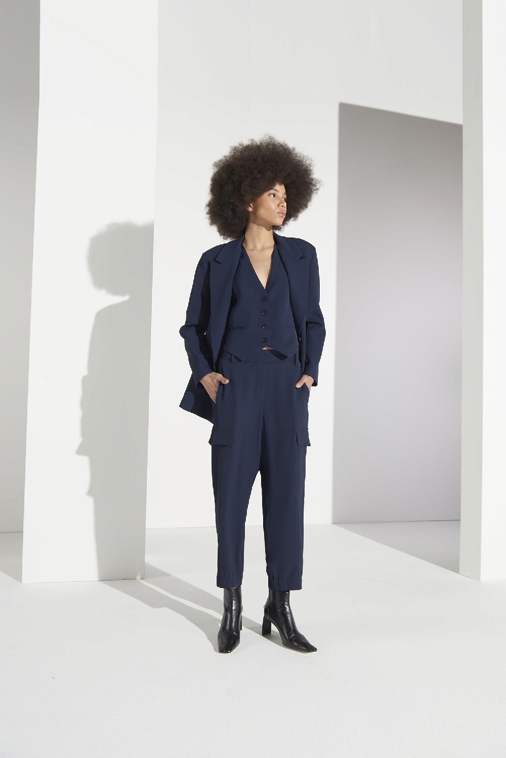 Soallure PANTALONE BASIC CARGO IN CREPE In Vendita