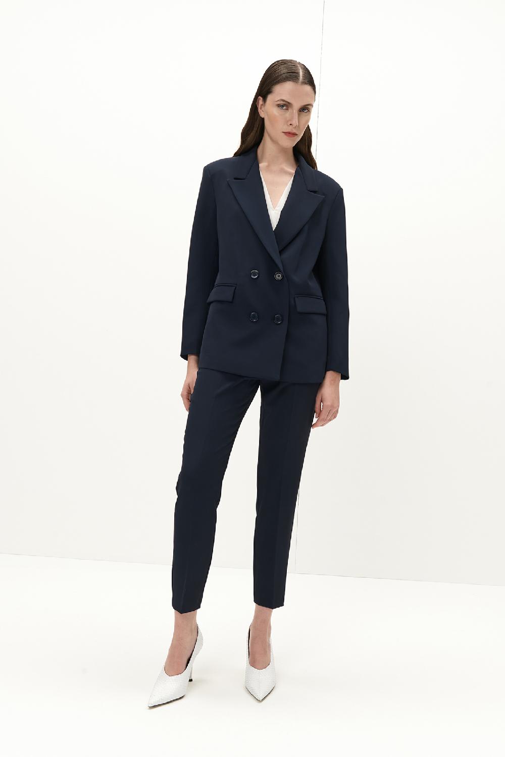 Soallure PANTALONE BASIC SIGARETTA SLIM IN CREPE Saldi Di Fabbrica