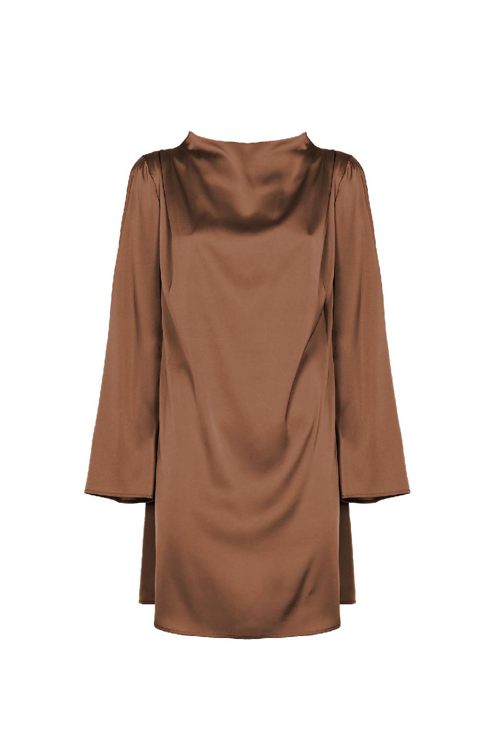 Soallure ABITO CORTO CON COLLO A CRATERE IN RASO Shopping online
