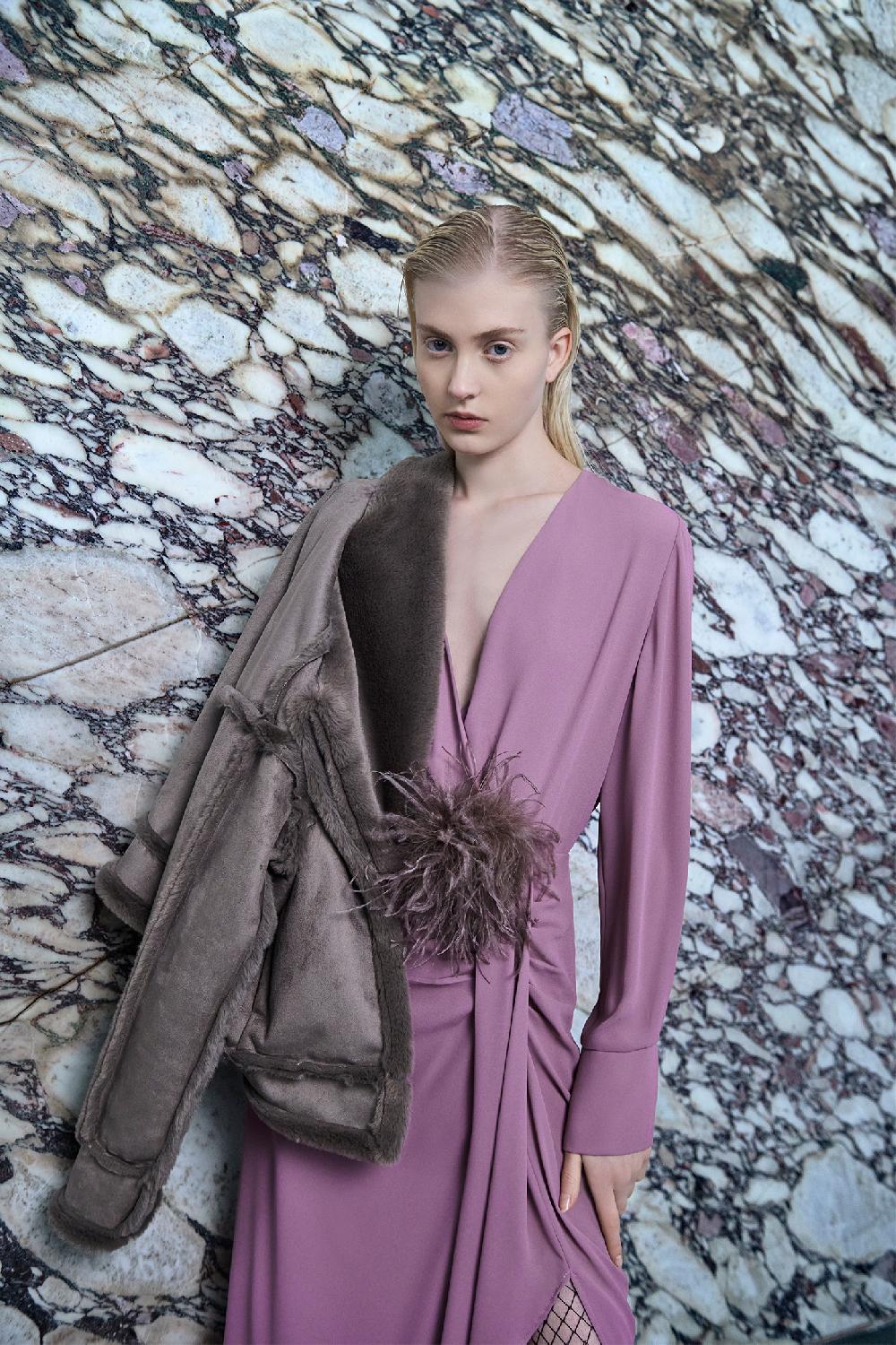 Soallure ABITO AD INCROCIO MIDI IN GEORGETTE Cyber Monday