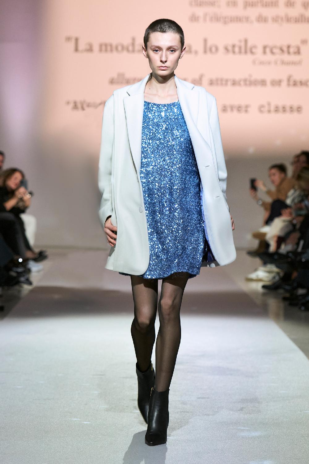 Soallure ABITO TUNICA CON SCOLLO A BARCHETTA PAILLETTES Offerta temporanea