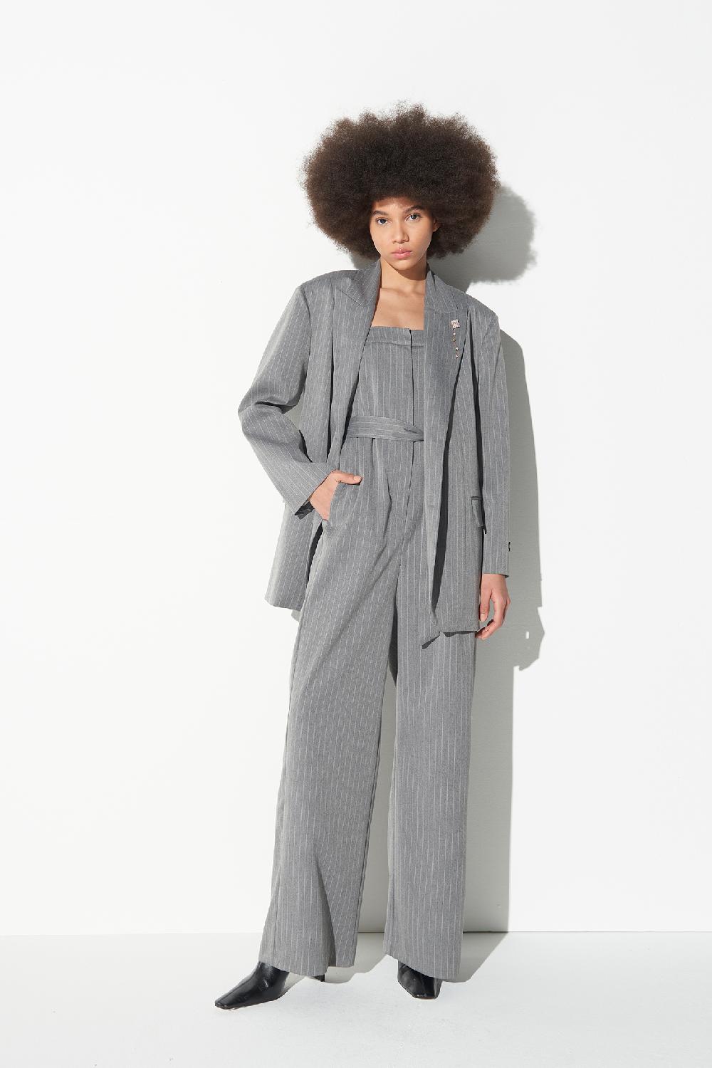 Soallure TUTA PANTALONE A PALAZZO IN FANTASIA GESSATA Offerte esclusive
