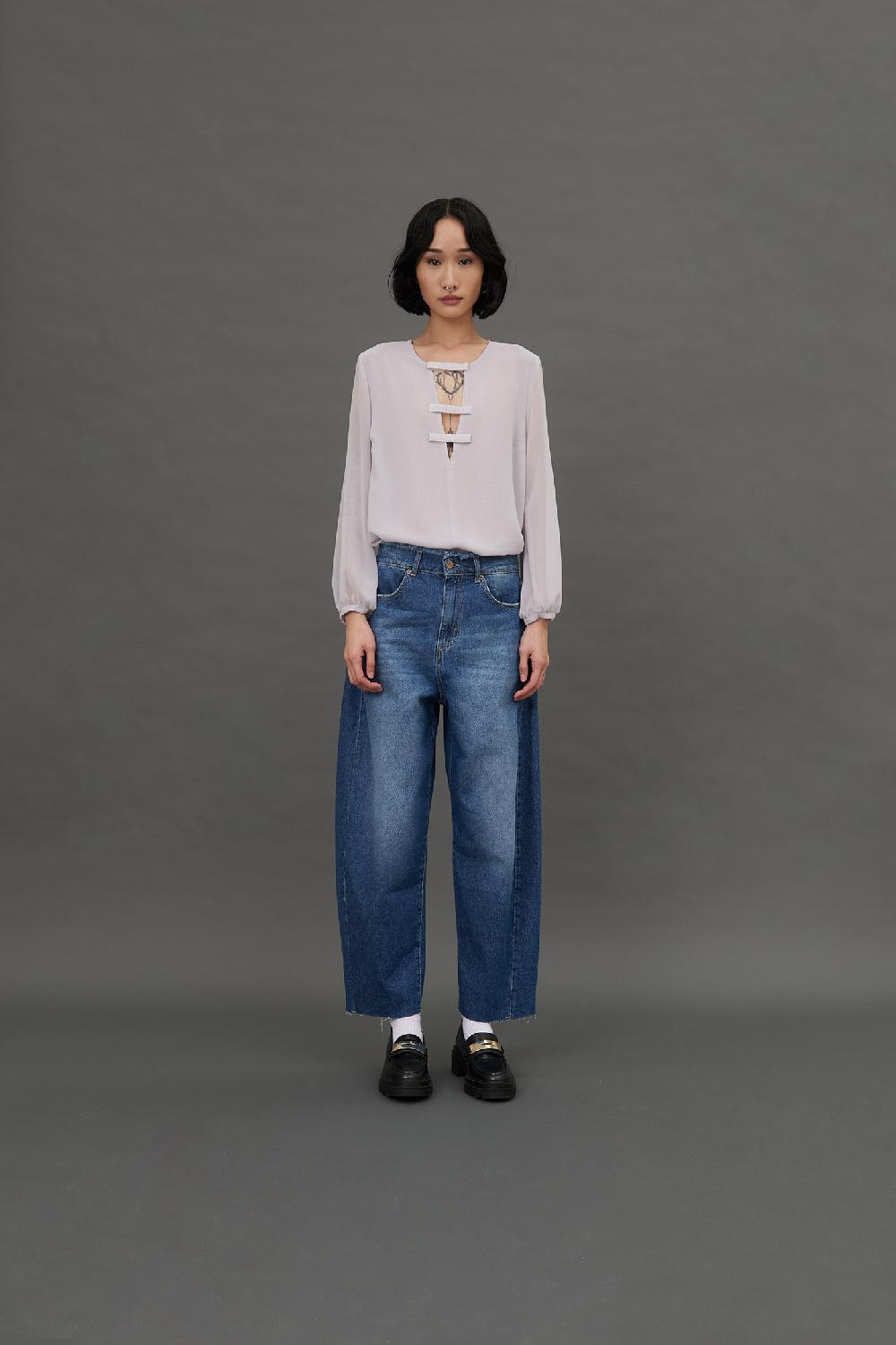 Soallure JEANS A CAROTA OVER FIT TAGLIO VIVO Bestseller