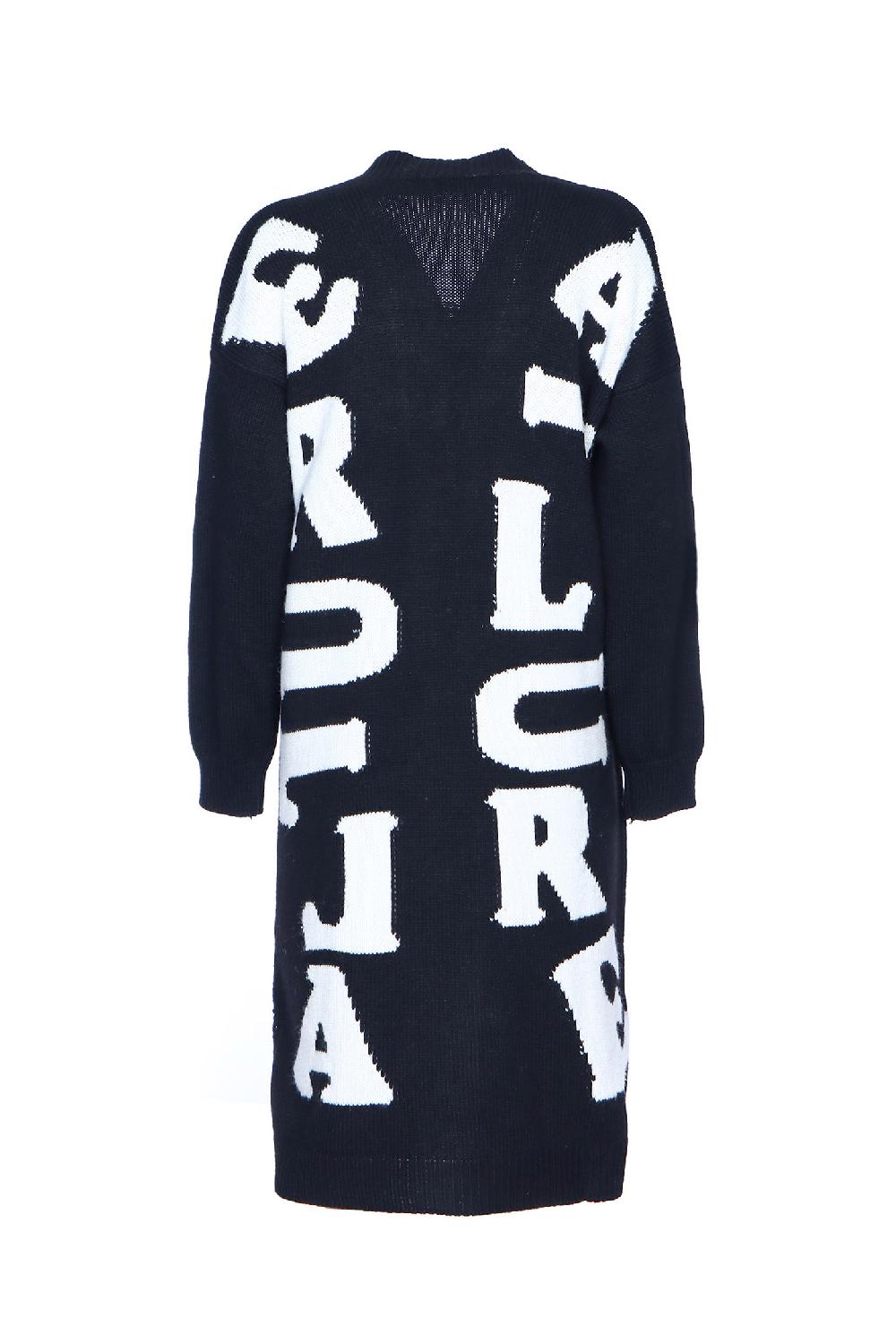 Soallure CARDIGAN LETTERING LUNGO MISTO LANA Sconti VIP