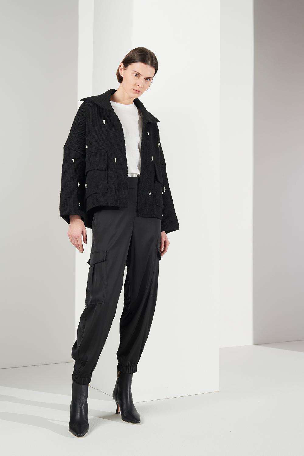 Soallure GIACCA IN MAGLIA CON PERLE Rilascio limitato