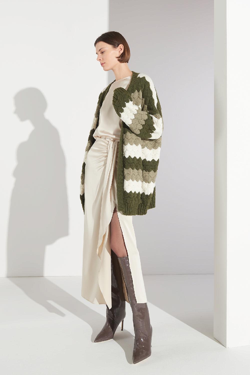 Soallure CARDIGAN TRICOLOUR MISTO LANA Latest stili