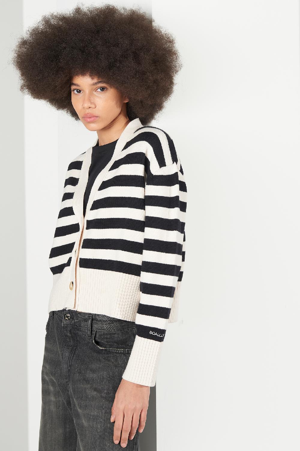 Soallure CARDIGAN BOXY RIGA VISCOSA STRETCH Fino al 60% di sconto
