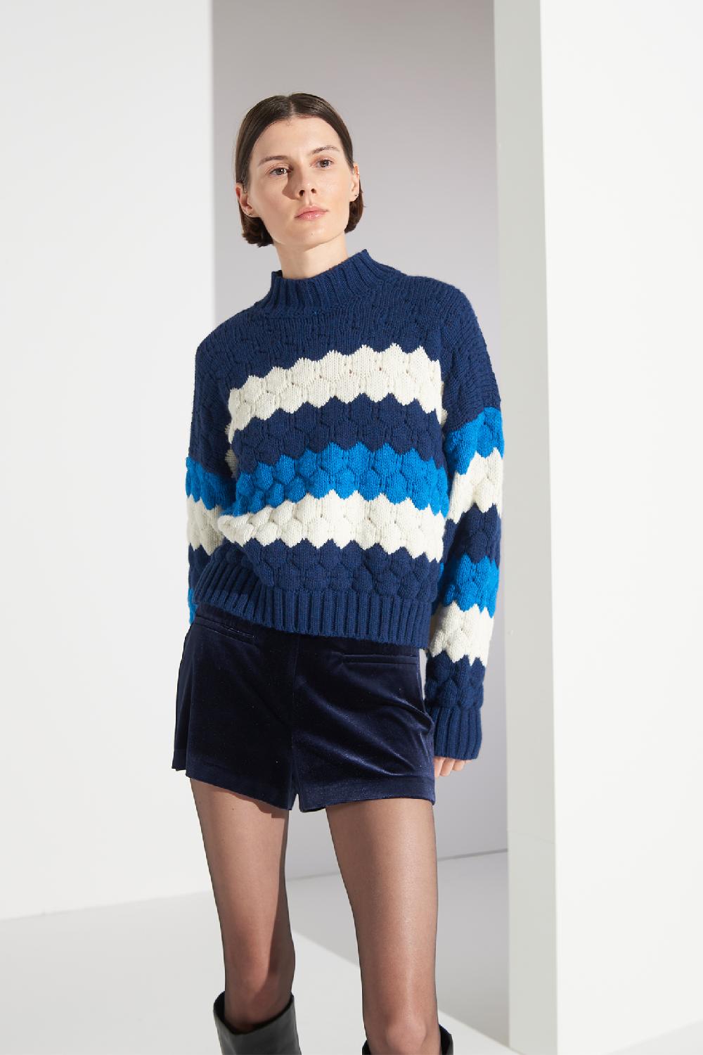 Soallure MAGLIA A TRE COLORI IN LANA Fino al 55% di sconto