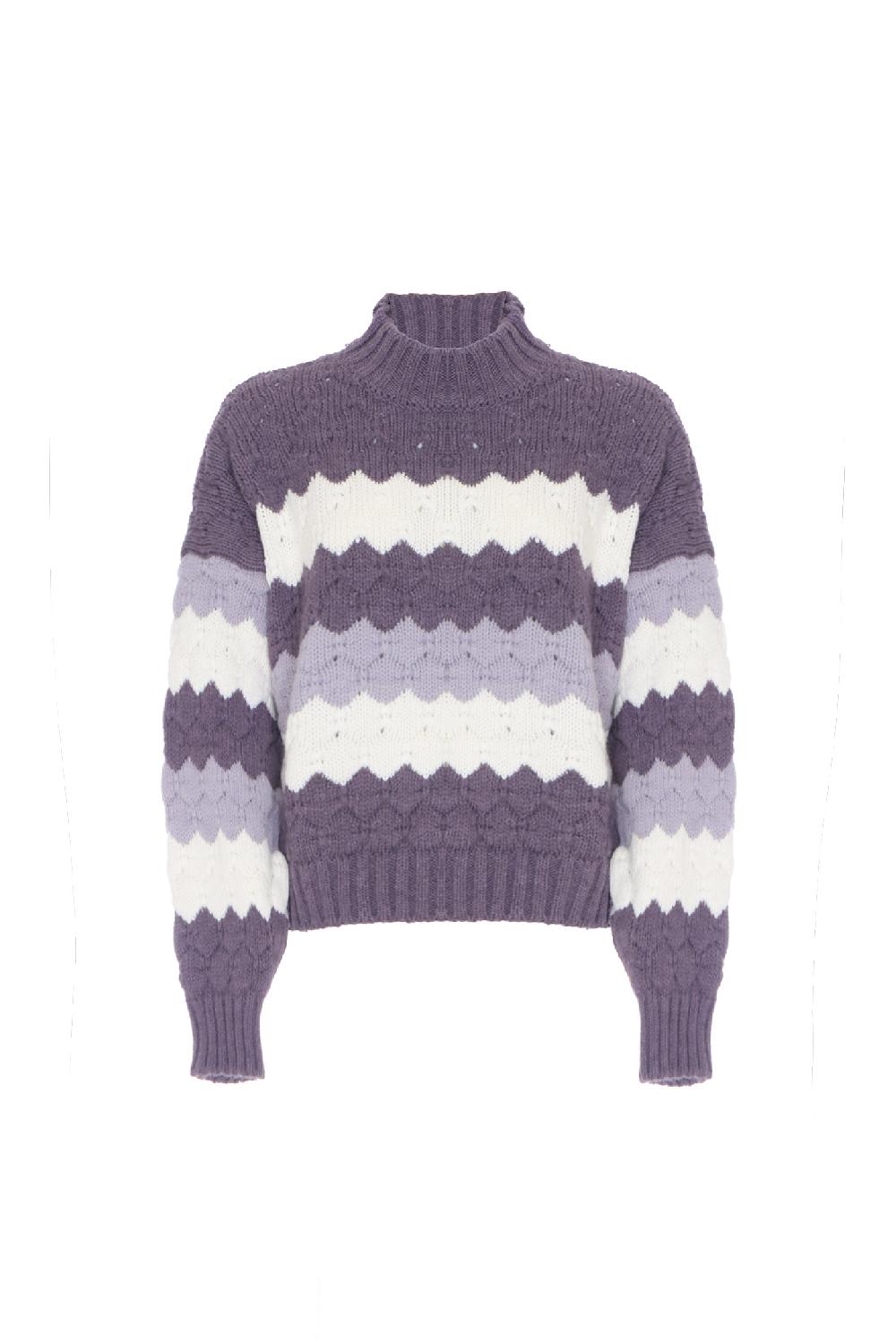 Soallure MAGLIA A TRE COLORI IN LANA Fino al 55% di sconto