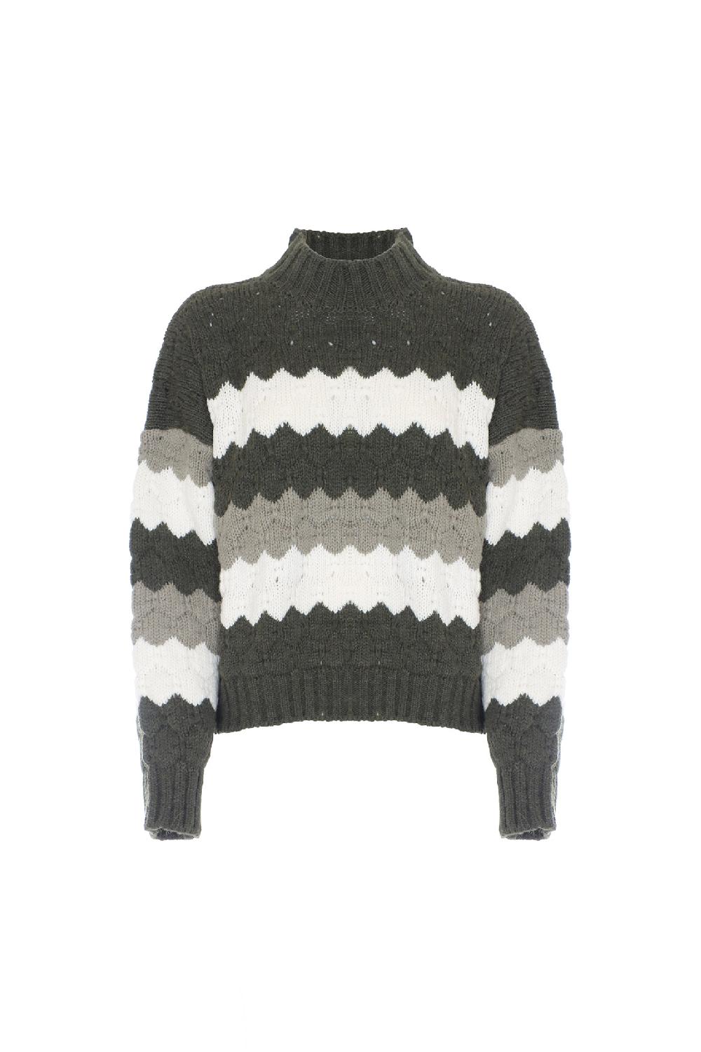 Soallure MAGLIA A TRE COLORI IN LANA Fino al 55% di sconto