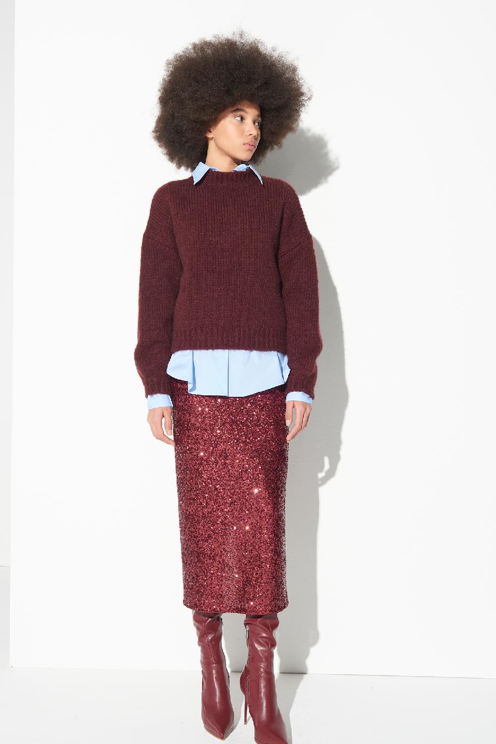 Soallure PULL GIROCOLLO IN MISTO MOHAIR Trasporto libero internazionale