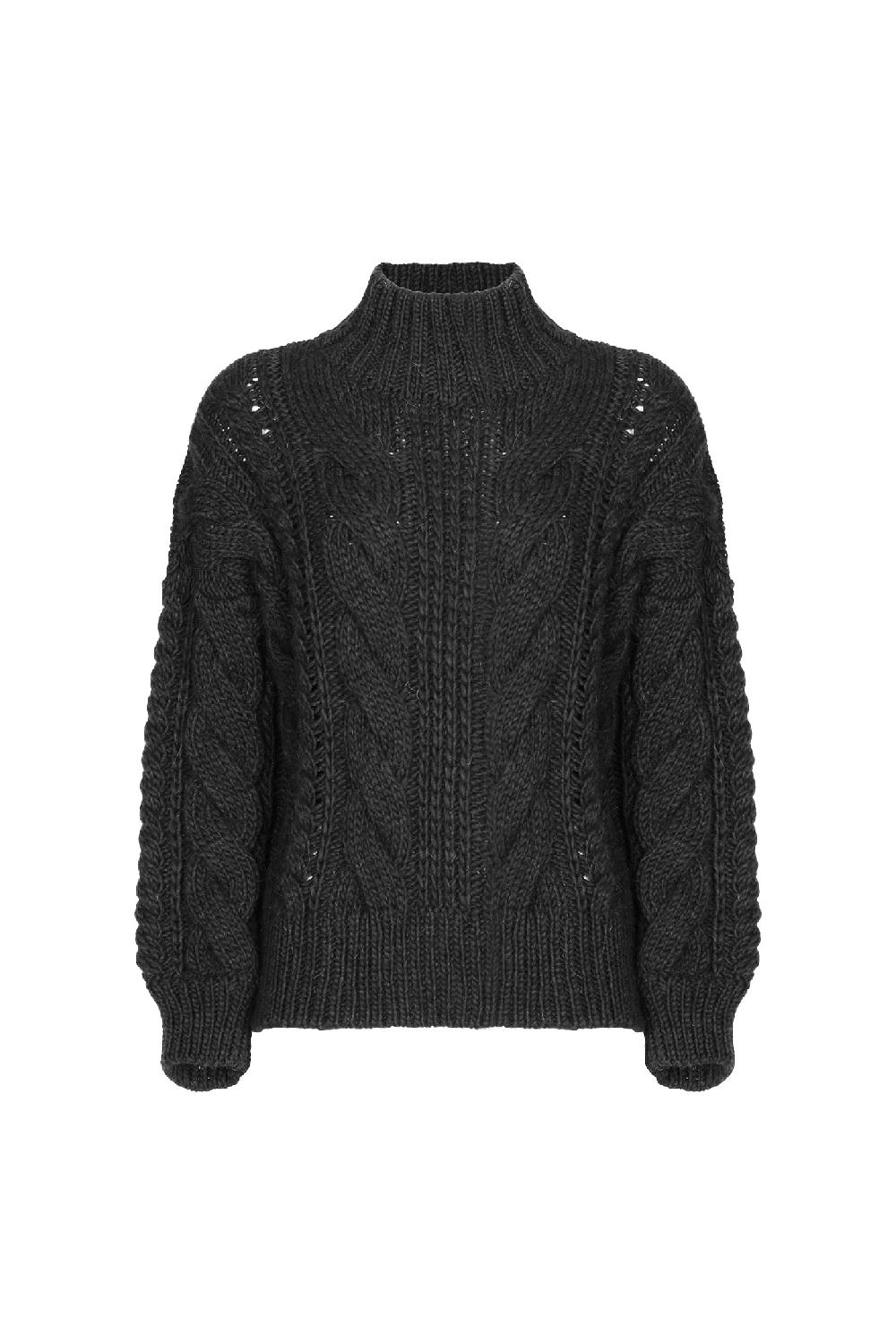 Soallure MAGLIA CON COLLO ALTO E LAVORAZIONE A TRECCIA Officina