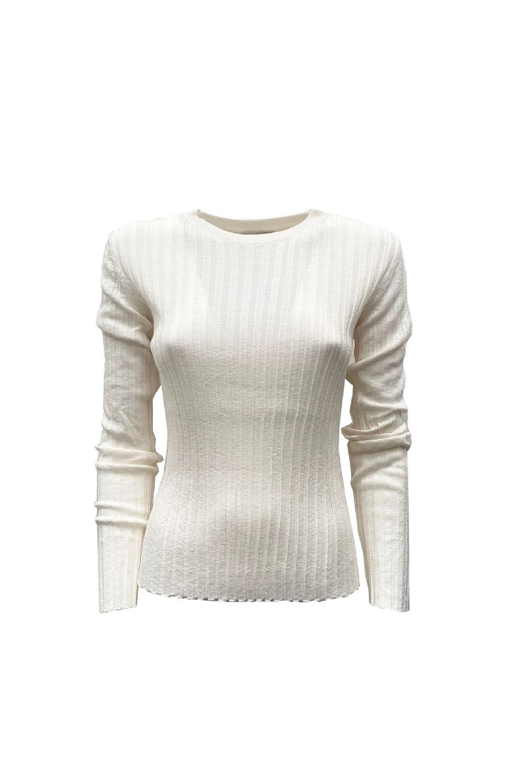 Soallure MAGLIA GIROCOLLO A COSTINE IN LANA Esporta salva