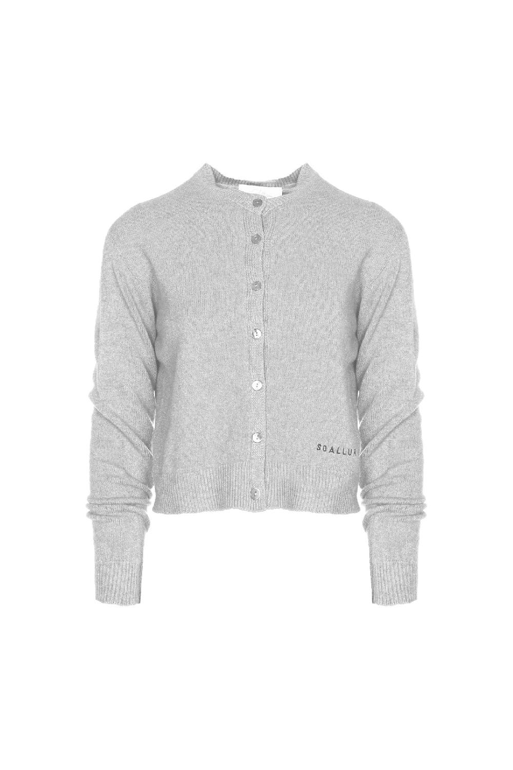 Soallure CARDIGAN GIROCOLLO CON RICAMO Qualità