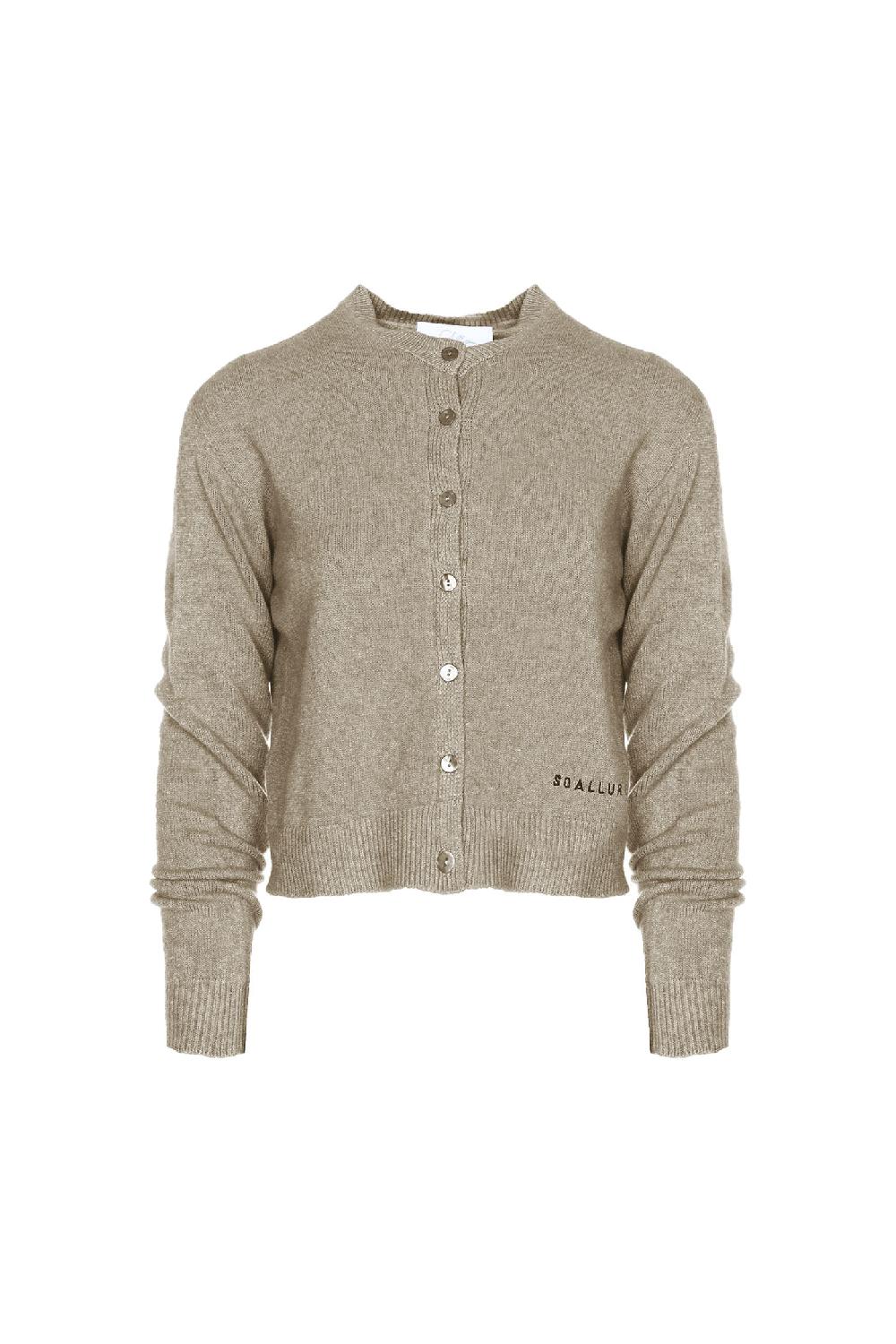 Soallure CARDIGAN GIROCOLLO CON RICAMO Qualità