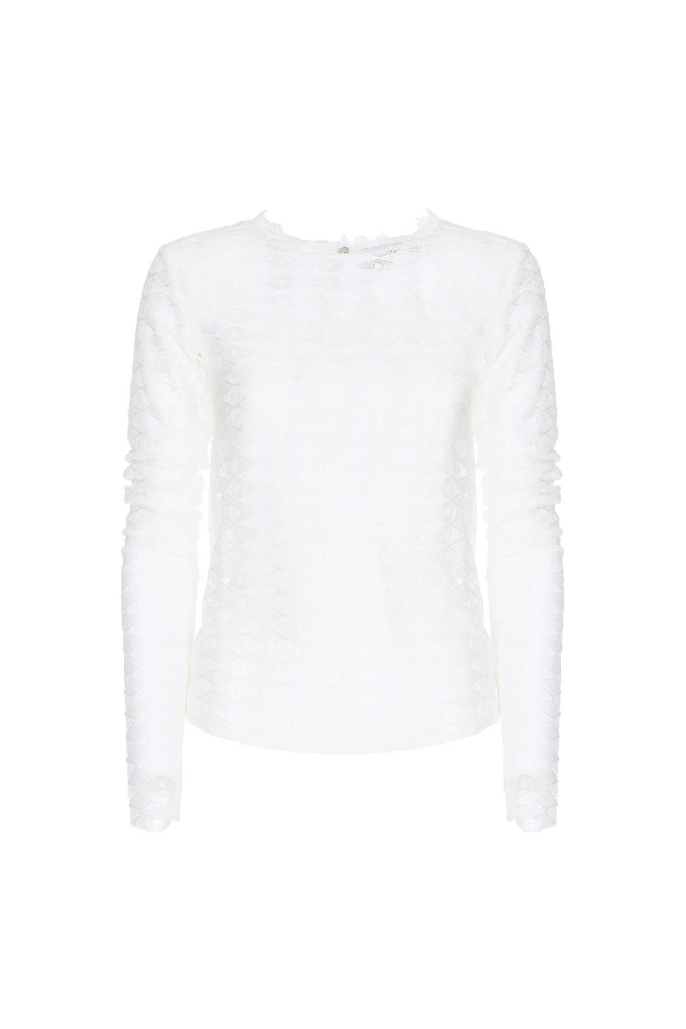 Soallure MAGLIA MANICHE LUNGHE PIZZO STRETCH Spedizione gratuita
