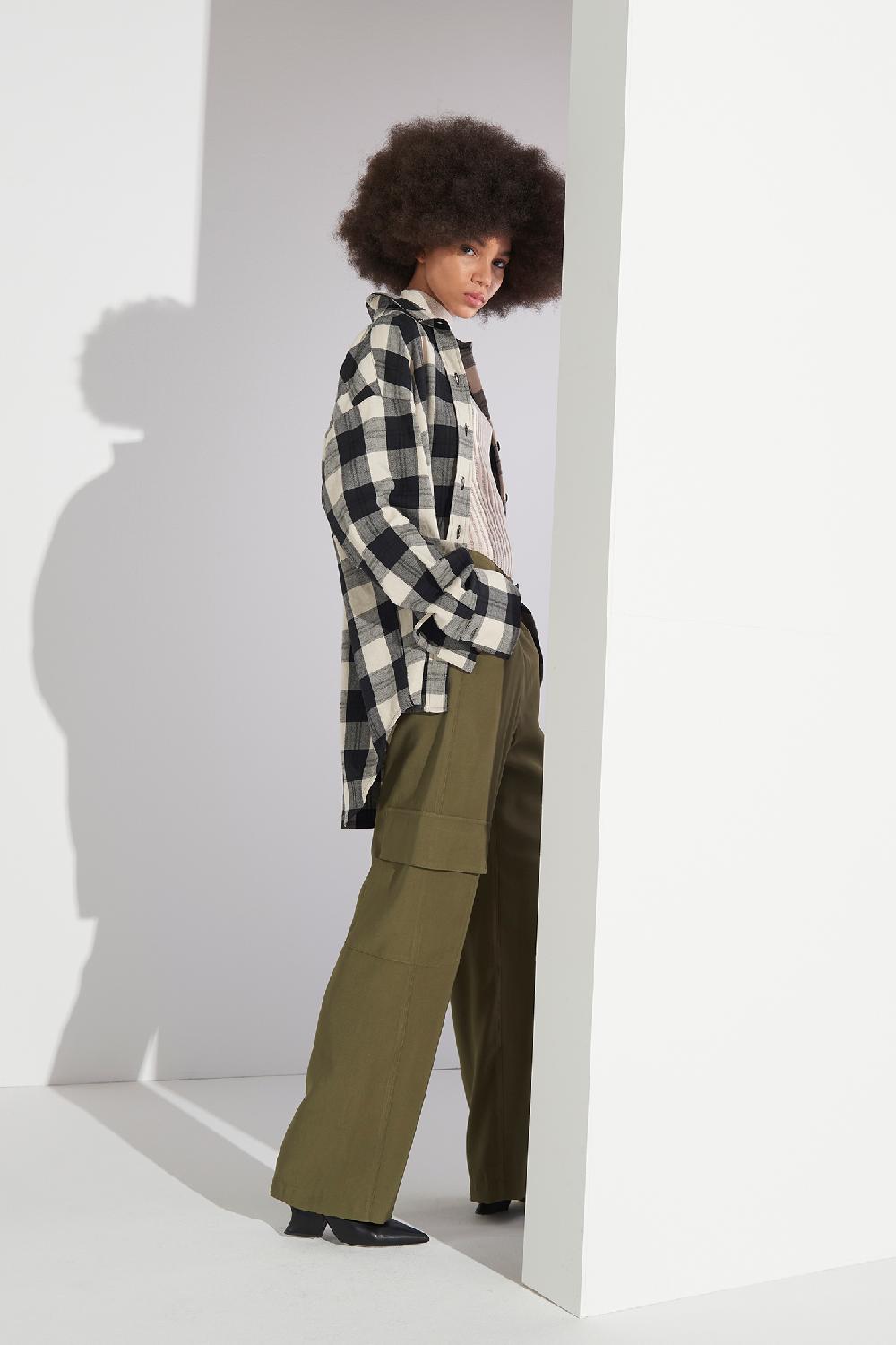 Soallure CAMICIA OVER CHECK FLANELLA Fornitura limitata