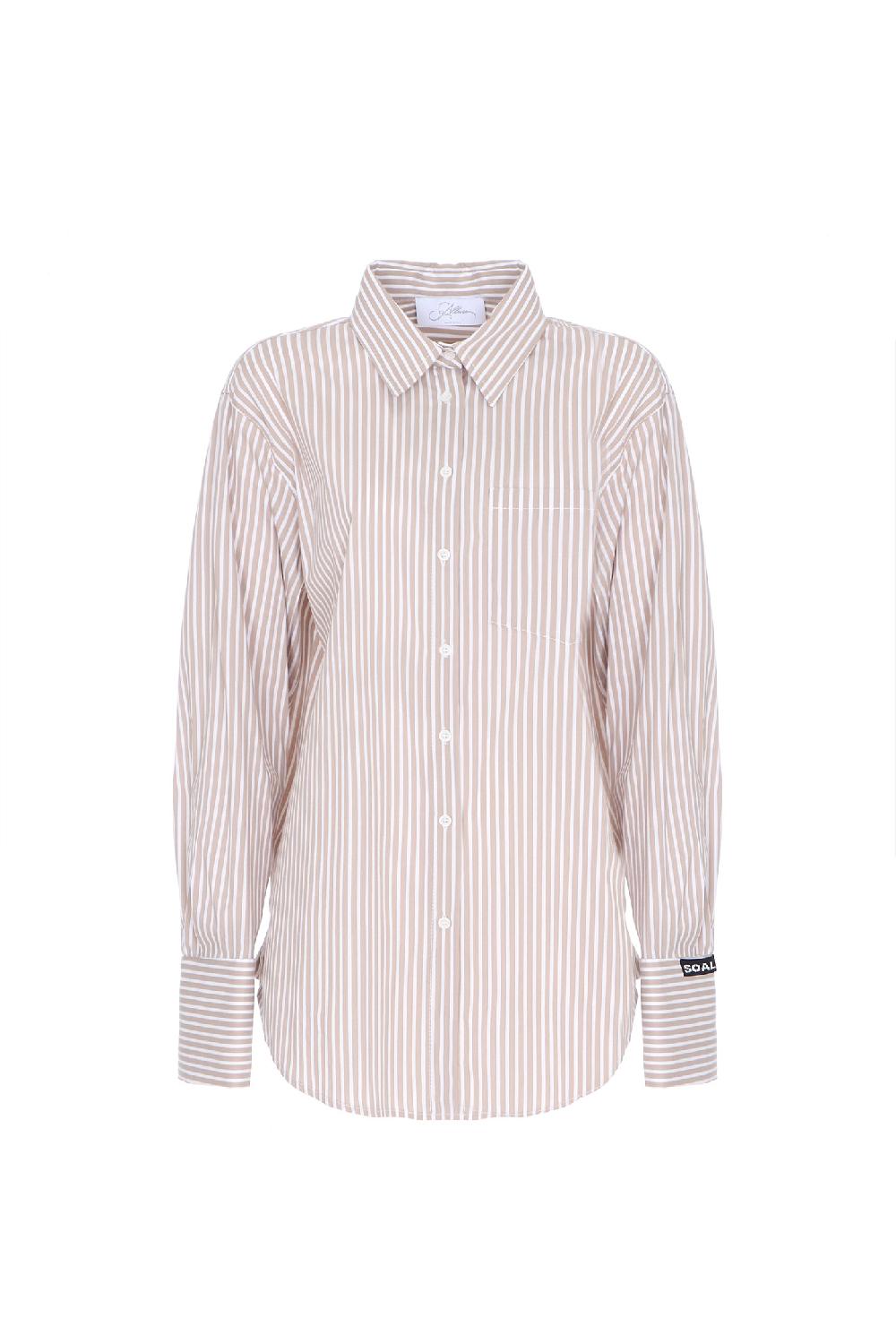 Soallure CAMICIA OVER IN COTONE A RIGHE Offerta esclusiva