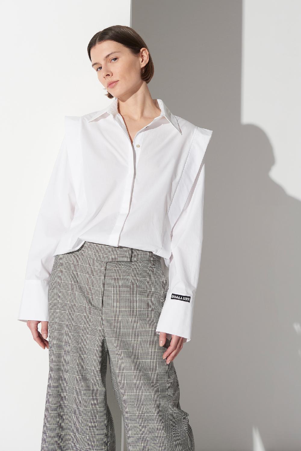 Soallure CAMICIA IN COTONE CON ALETTA Lightning offer