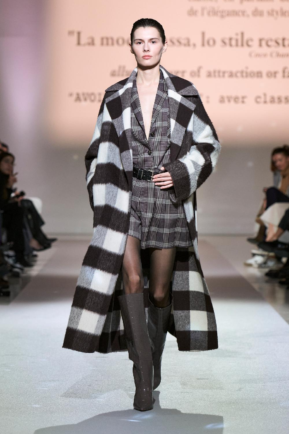 Soallure CAPPOTTO LUNGO CON CINTURA CHECK Bestseller