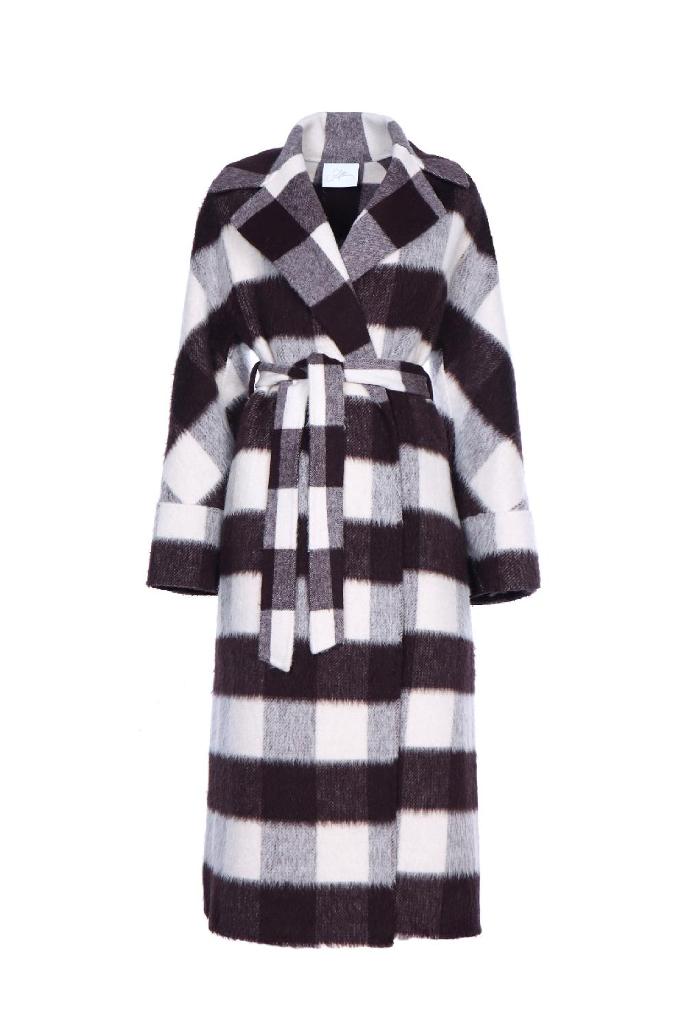 Soallure CAPPOTTO LUNGO CON CINTURA CHECK Bestseller