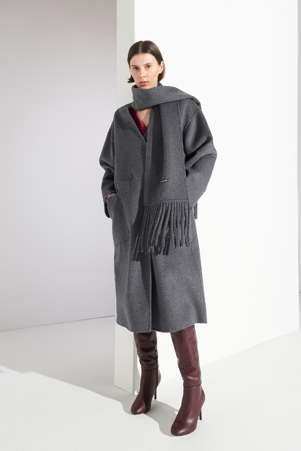 Soallure CAPPOTTO IN LANA CON SCIARPA Offerte stagionali