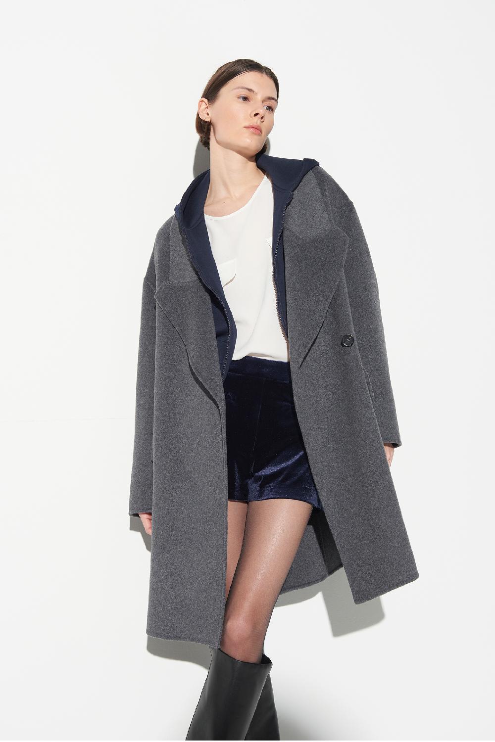 Soallure CAPPOTTO DOPPIO PETTO CON REVER A PUNTA TAGLIATA Comprane uno, ottenene uno gratis