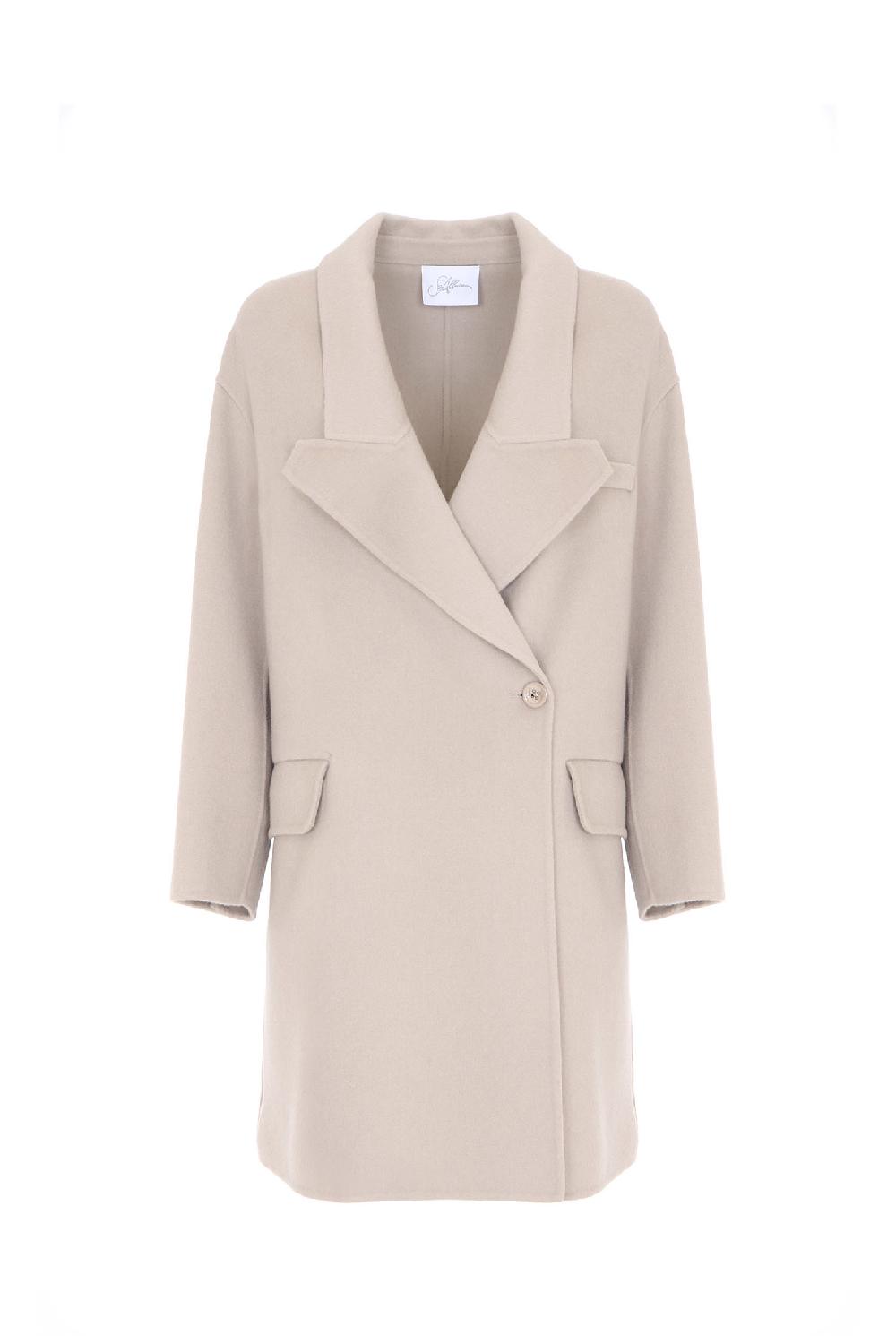 Soallure CAPPOTTO DOPPIO PETTO CON REVER A PUNTA TAGLIATA Comprane uno, ottenene uno gratis