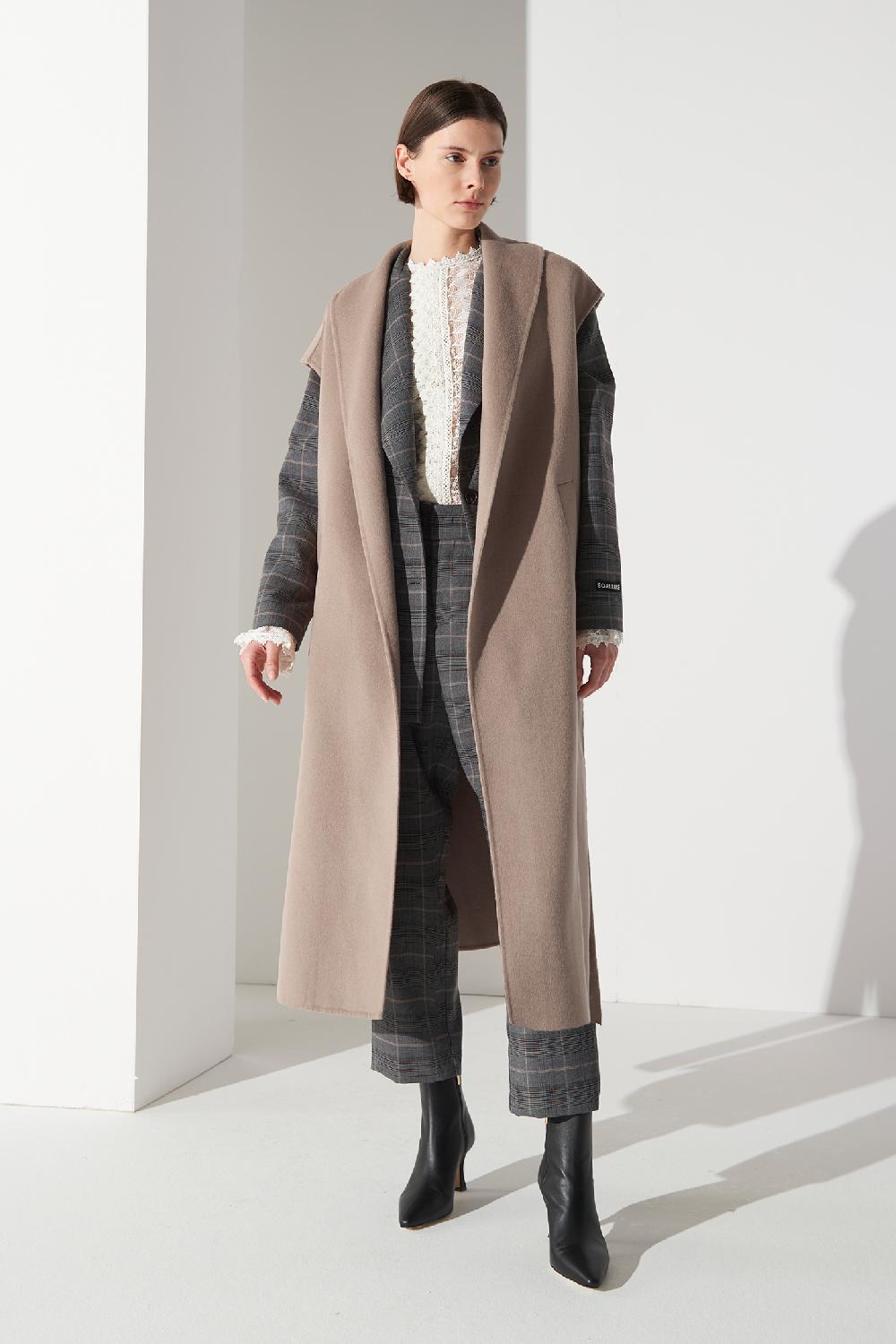 Soallure GILET IN LANA CON CINTURA Enormi risparmi