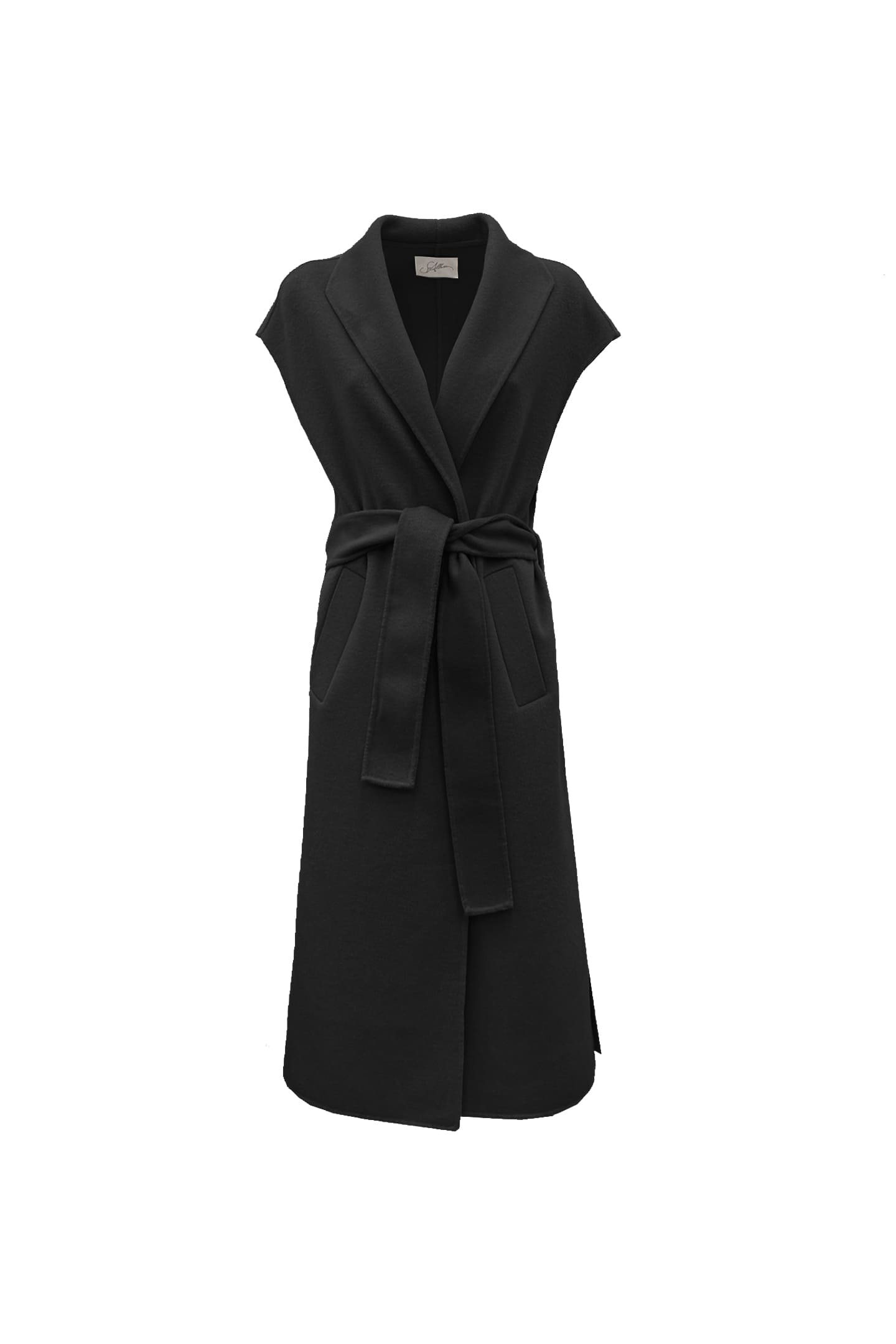Soallure GILET IN LANA CON CINTURA Enormi risparmi