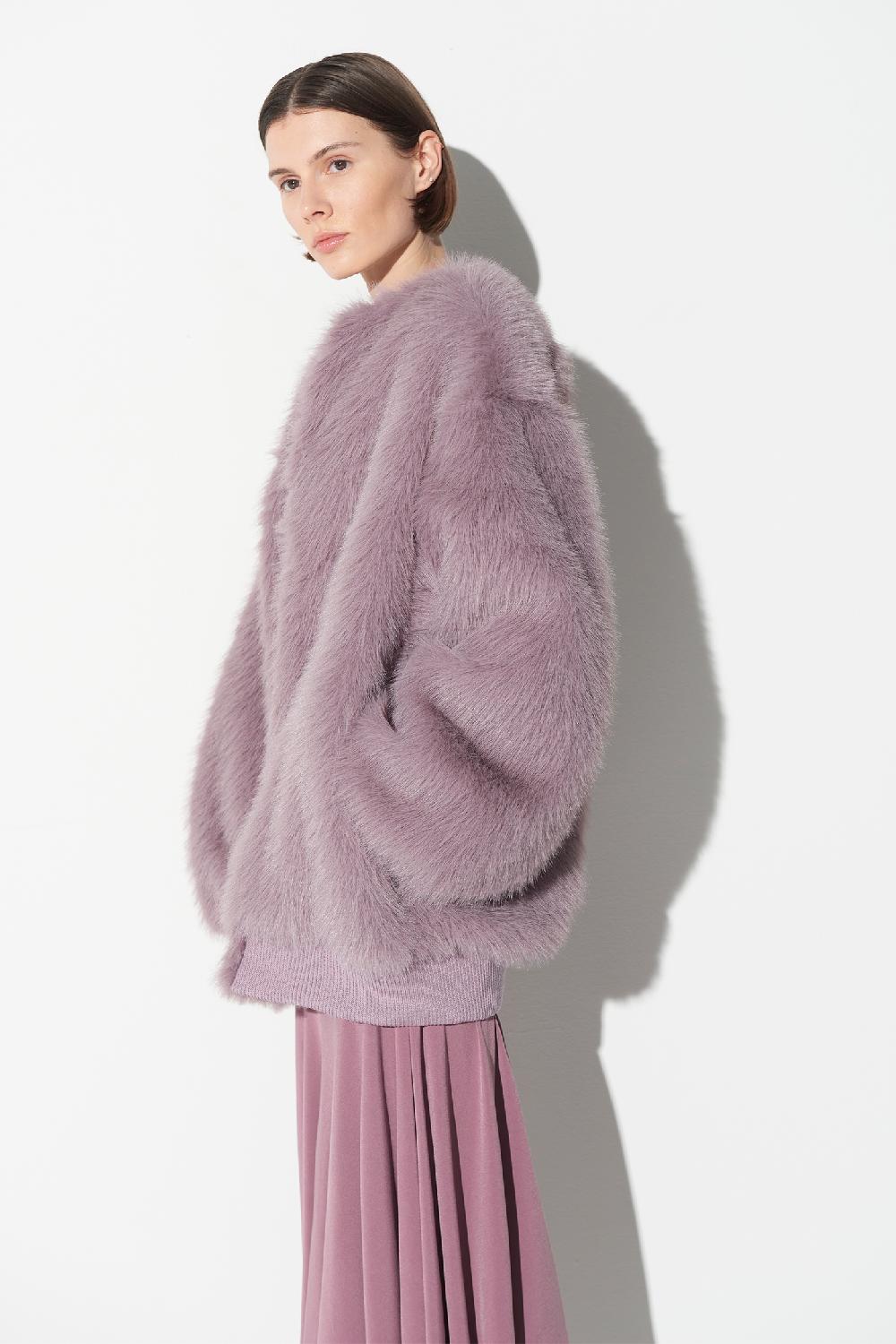 Soallure GIACCA BOMBER IN PELLICCIA SINTETICA Offerta settimanale