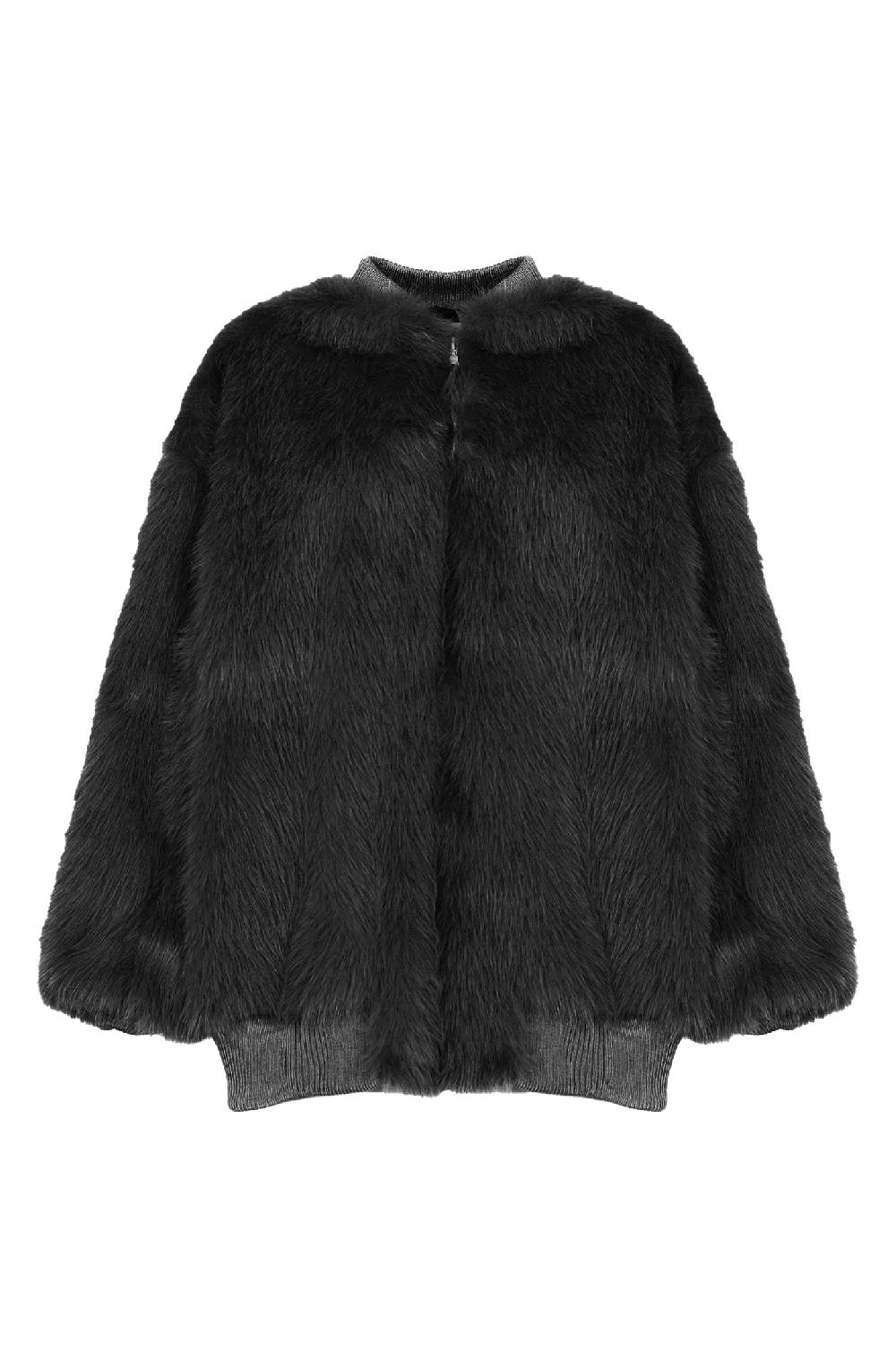 Soallure GIACCA BOMBER IN PELLICCIA SINTETICA Offerta settimanale
