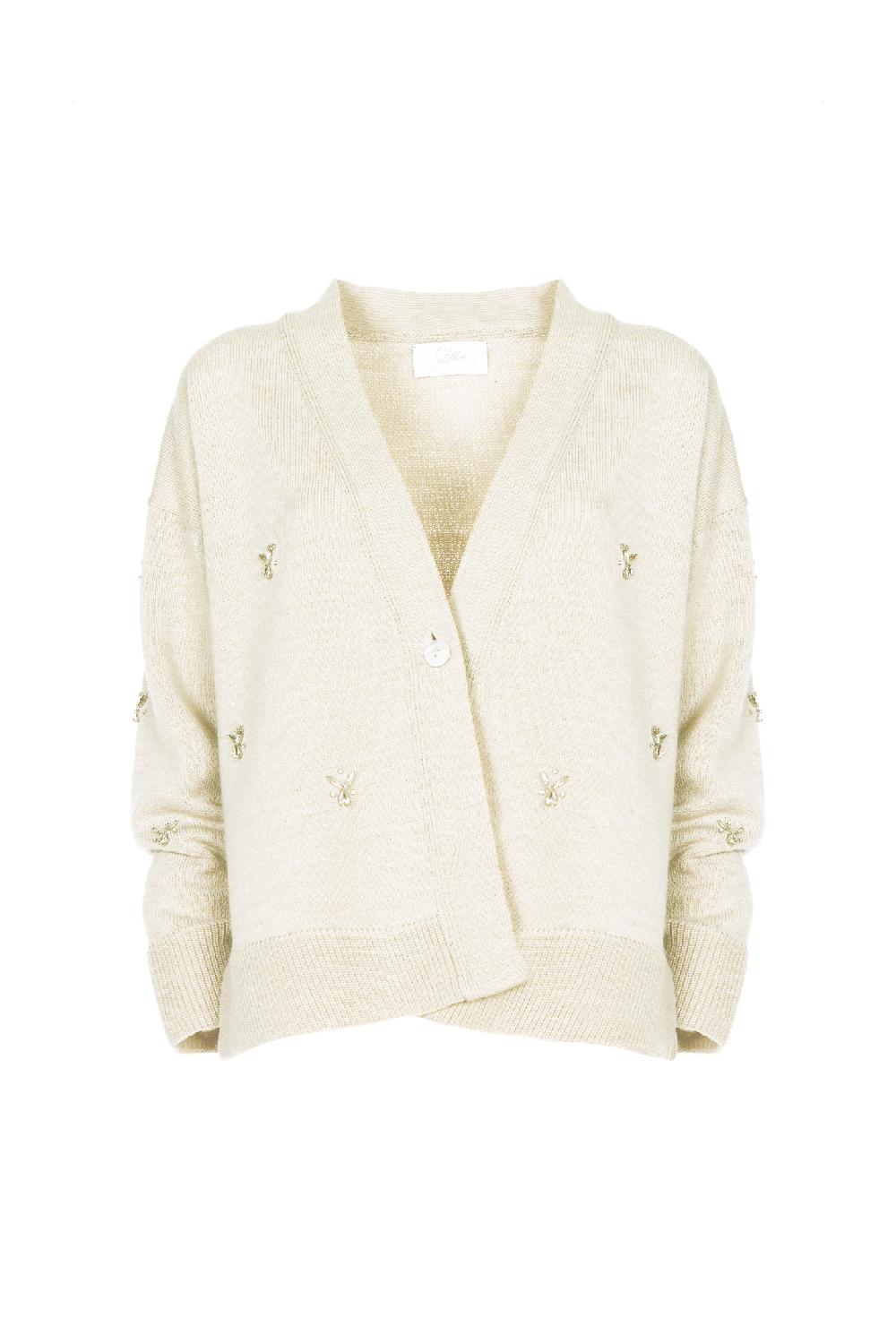 Soallure CARDIGAN CABOCHON MISTO LANA Ritorno libero