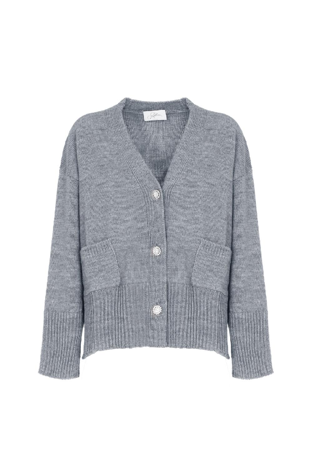 Soallure CARDIGAN OVER CON TASCHE IN LANA E ALPACA ACQUISTA ORA