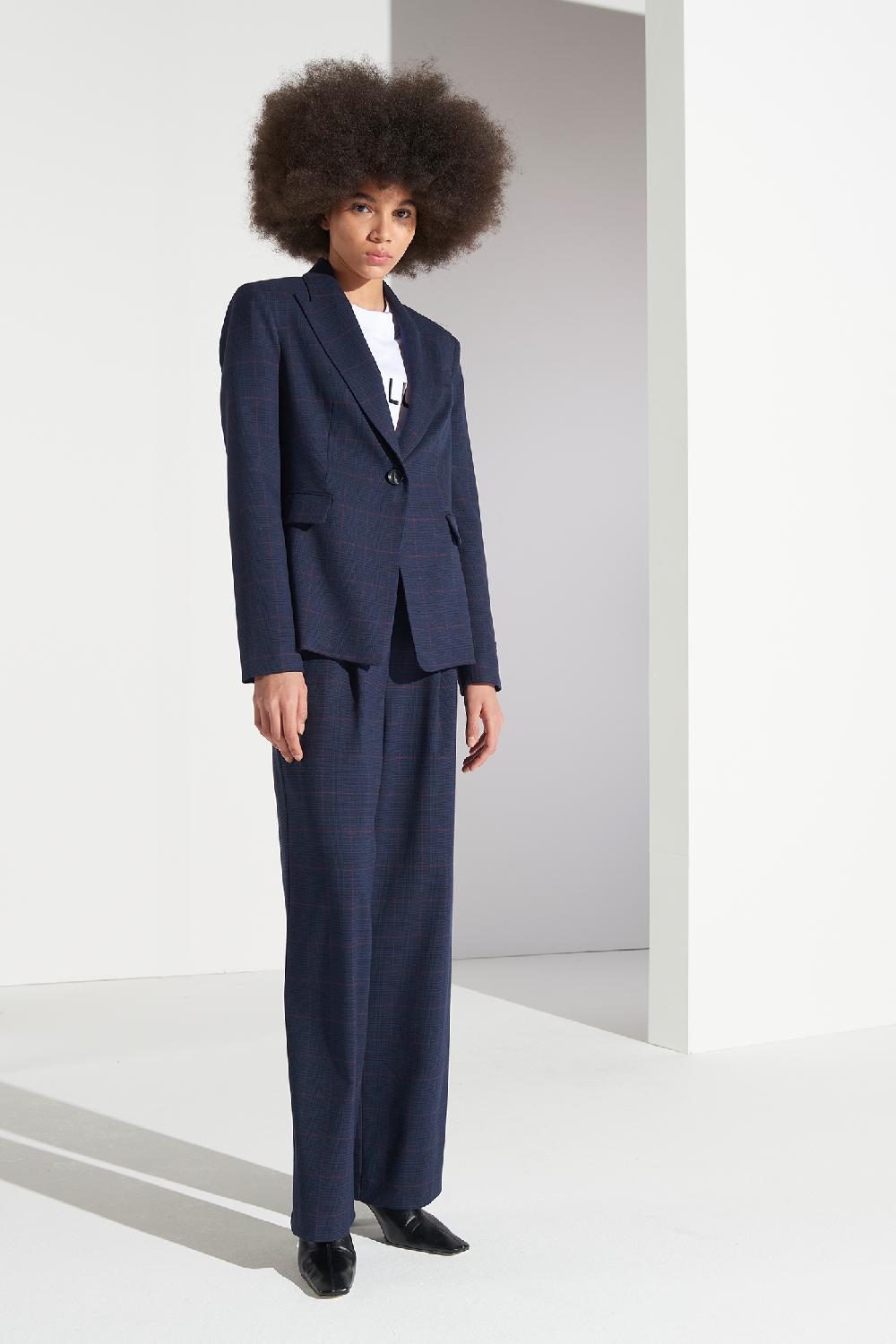 Soallure GIACCA SLIM MONOPETTO CHECK Enormi sconti