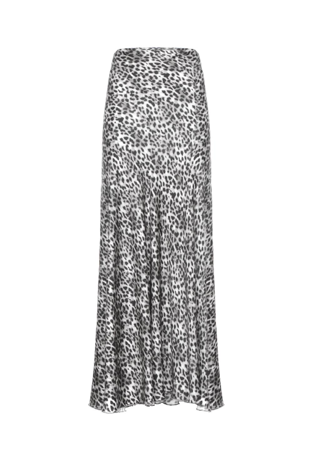 Soallure GONNA LUNGA FANTASIA LEOPARDATA IN RASO Vendita