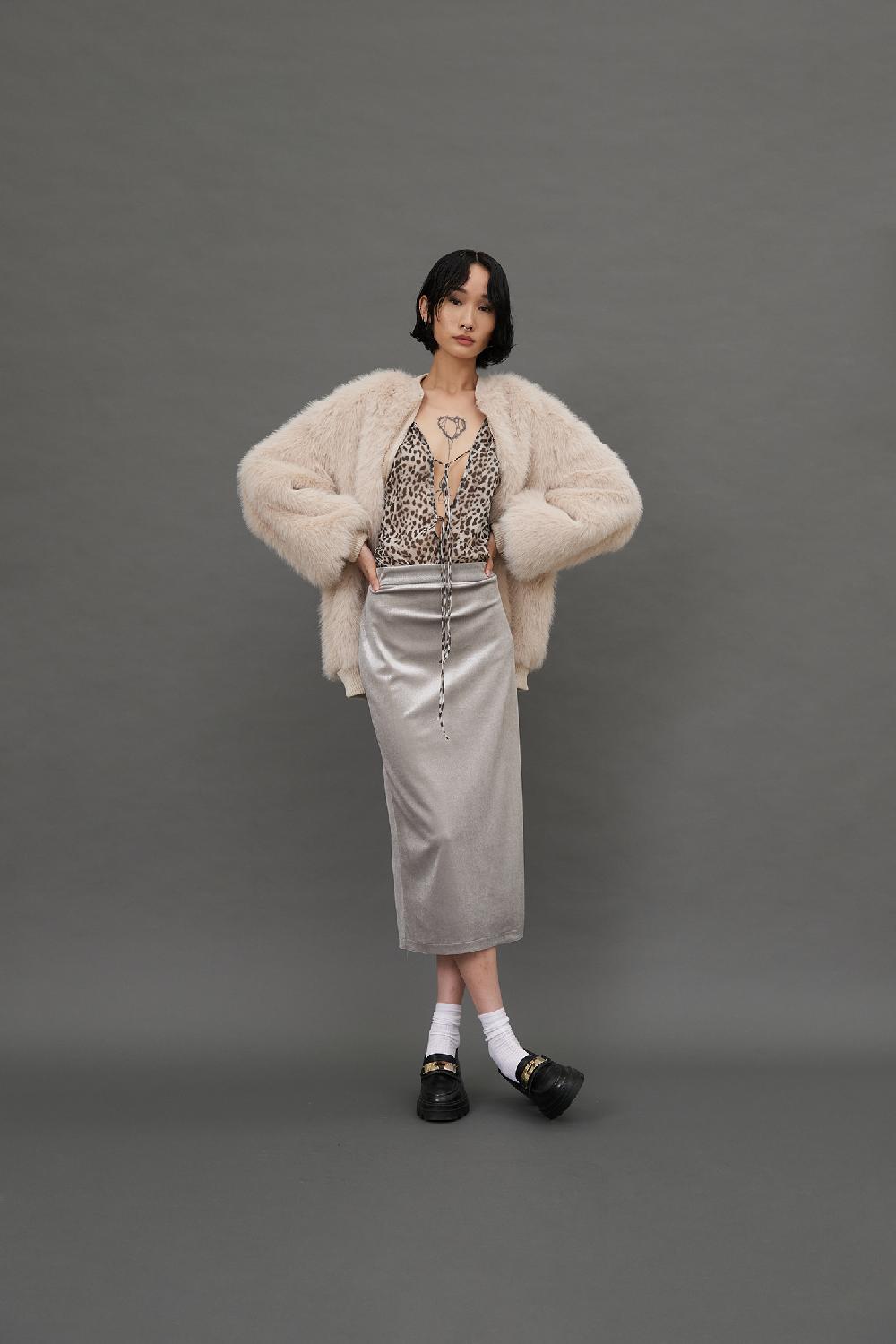 Soallure GONNA MIDI A TUBINO IN VELLUTO SPARKLE Pezzi Unici