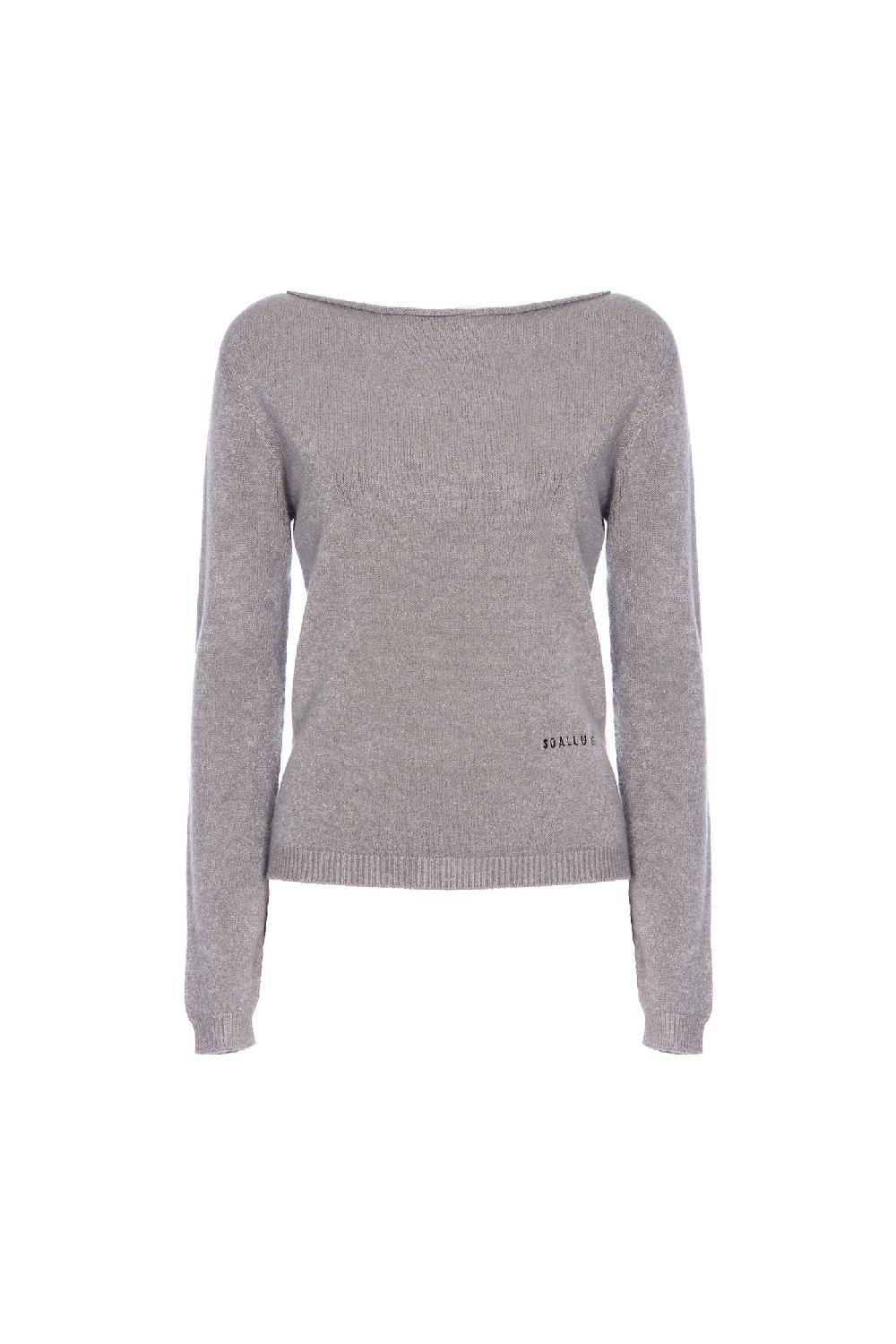 Soallure MAGLIA SLIM SCOLLO A BARCA CON RICAMO SOALLURE Promozione Limitata