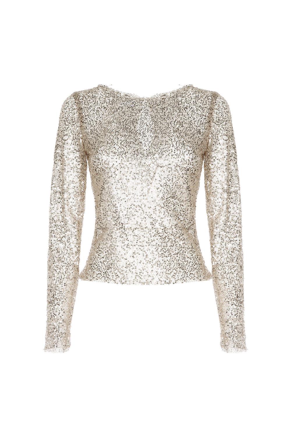 Soallure MAGLIA SCOLLO BARCA PAILLETTES Shopping Online